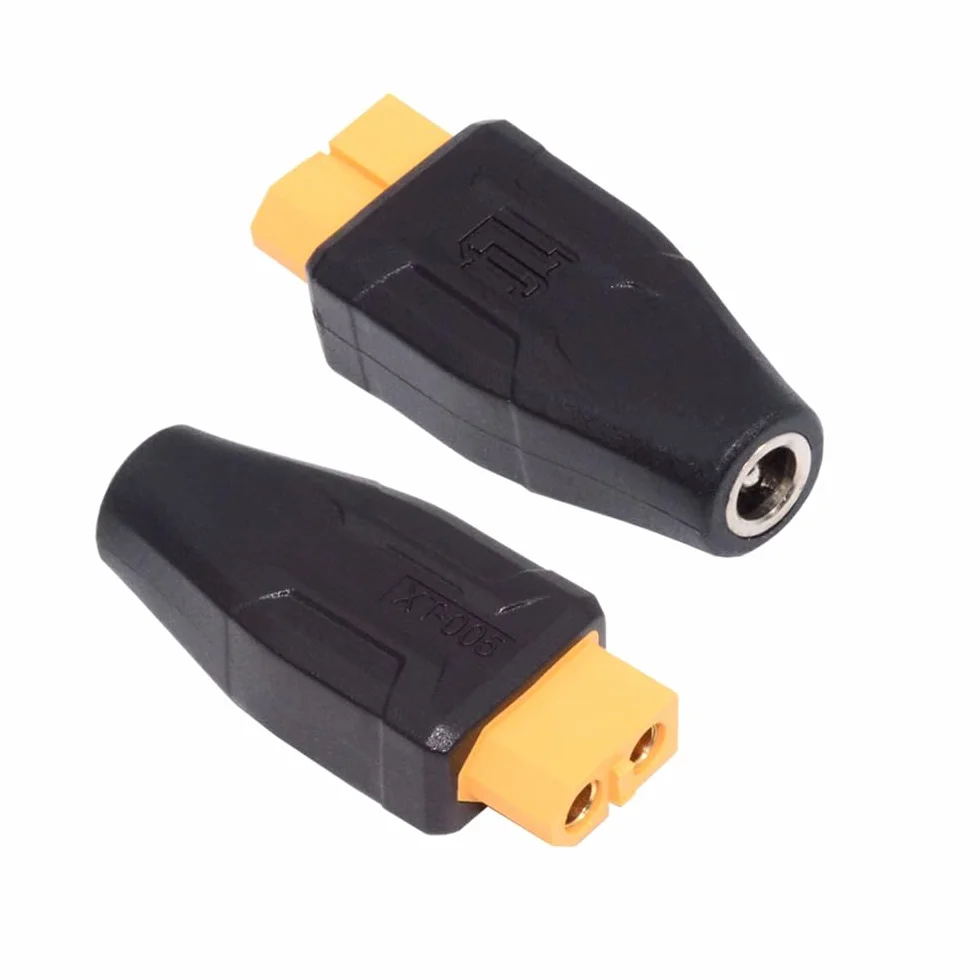 Adapter XT60 gniazdo SC100 protokół na DC 5,5 x 2,1 mm gniazdo adapter do szybkiego ładowania do akumulatora RC Lipo Quadcopter Multicopter Model lotniczy