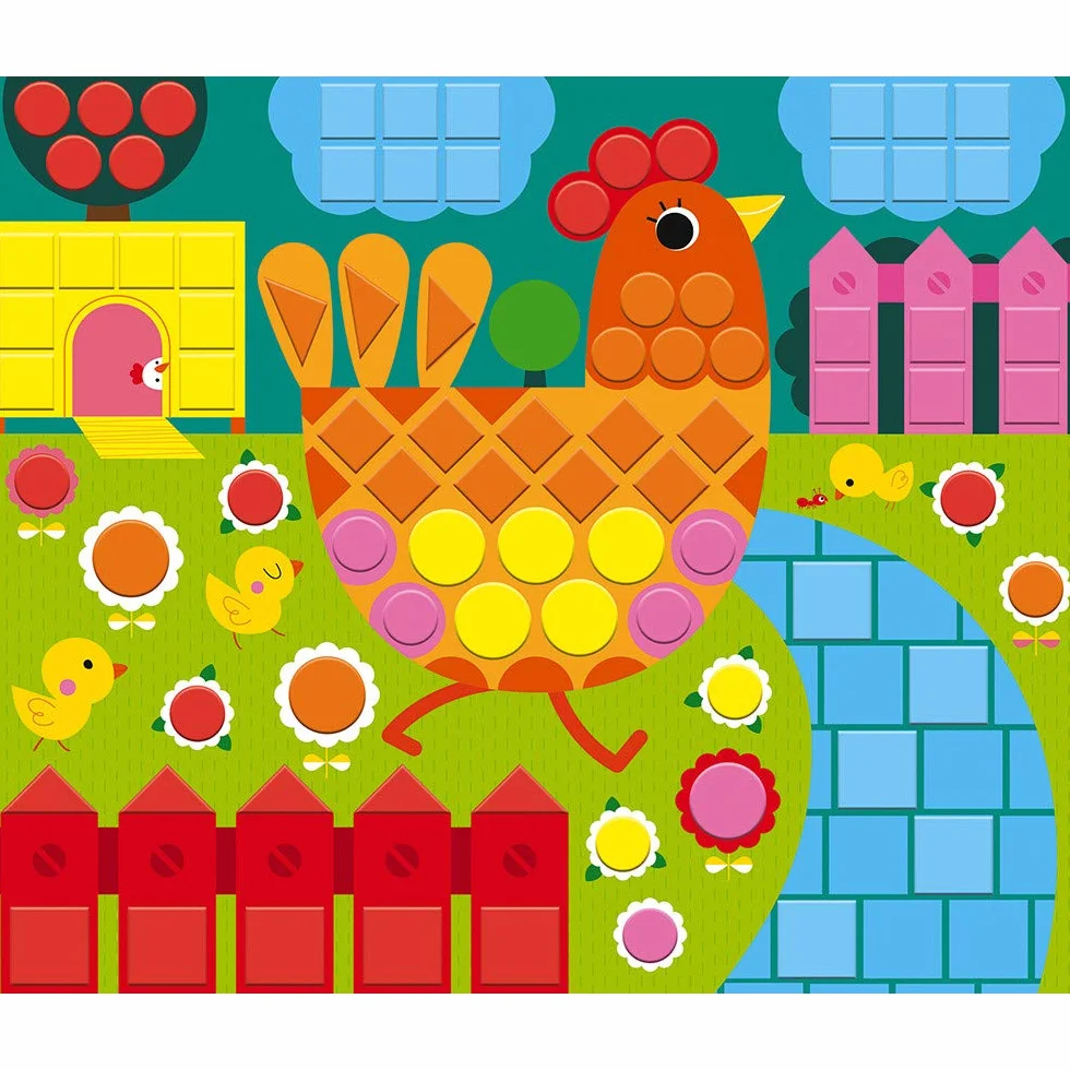 Janod Les Ateliers du Calme Creative Kit Animal Mosaics J07899