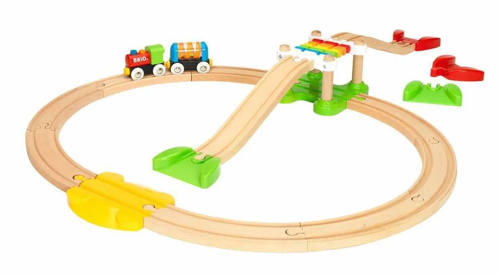 BRIO My First Railway zestaw pociągu dla początkujących zabawka dla dzieci w wieku od 18 miesięcy kompatybilny ze wszystkimi zestawami pociągów BRIO