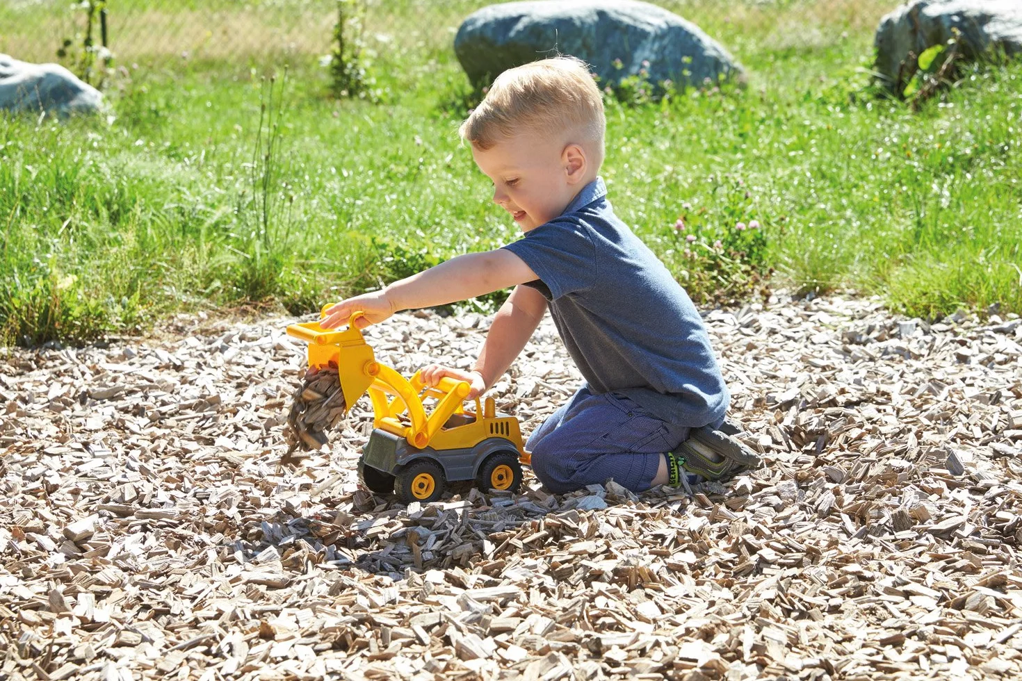 SIMM Spielwaren 04212 pojazdy konstrukcyjne, ok. 33 cm, żółte