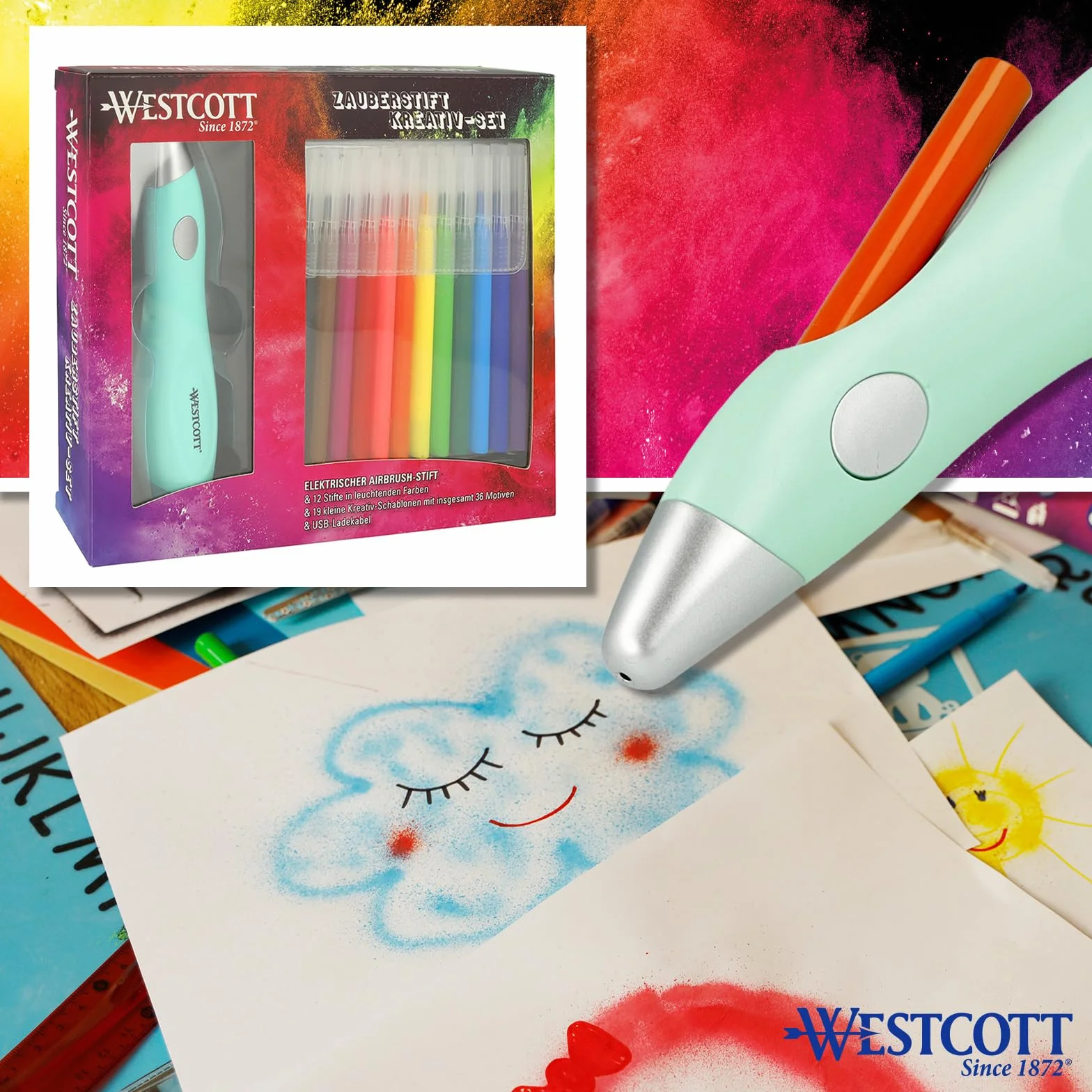 Westcott E-16800 00 Zestaw Pisaków, Zielony, 12 Sztuk