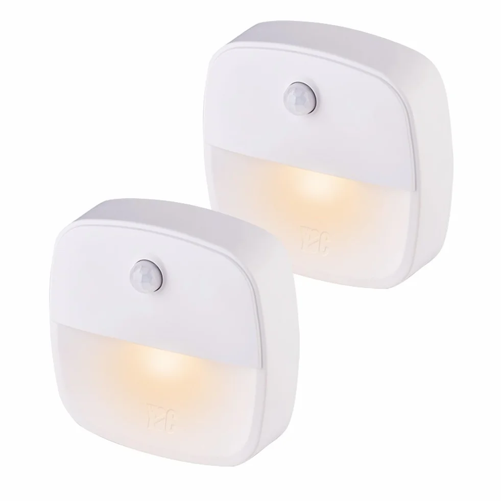Lampka nocna z czujnikiem ruchu, Lampka nocna z czujnikiem ruchu, Lampka nocna LED zasilana akumulatorem, Ciepłe białe kinkiety LED Światło szafy, Bezpieczne oświetlenie schodów, Przedpokój, Łazienka, Kuchnia