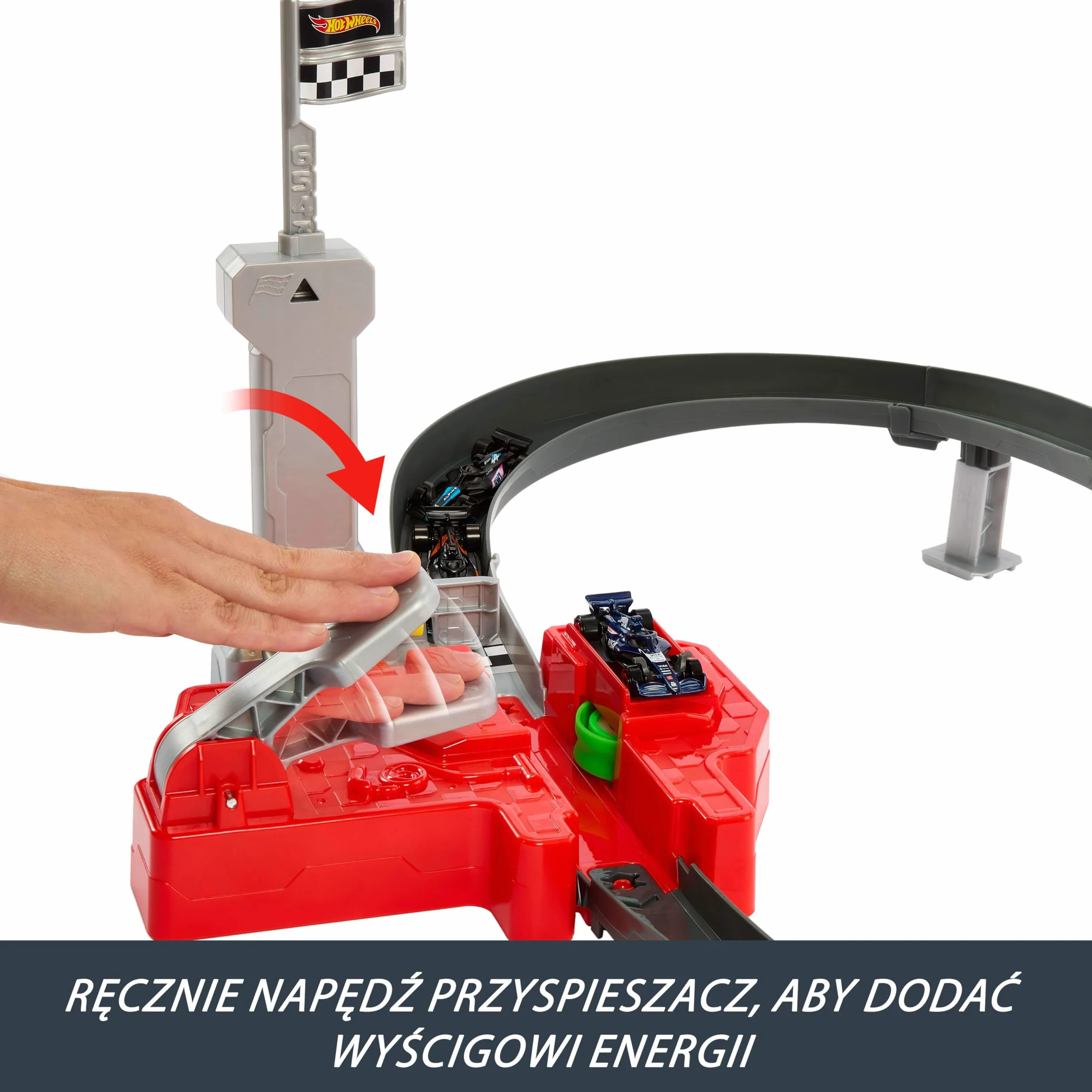 Hot Wheels Tor wyścigowy Formuła 1 Sprint F1 Zestaw 3 samochody metalowe 1:64 McLaren Alpine VCARB zabawka dla dzieci 4+ JDY15
