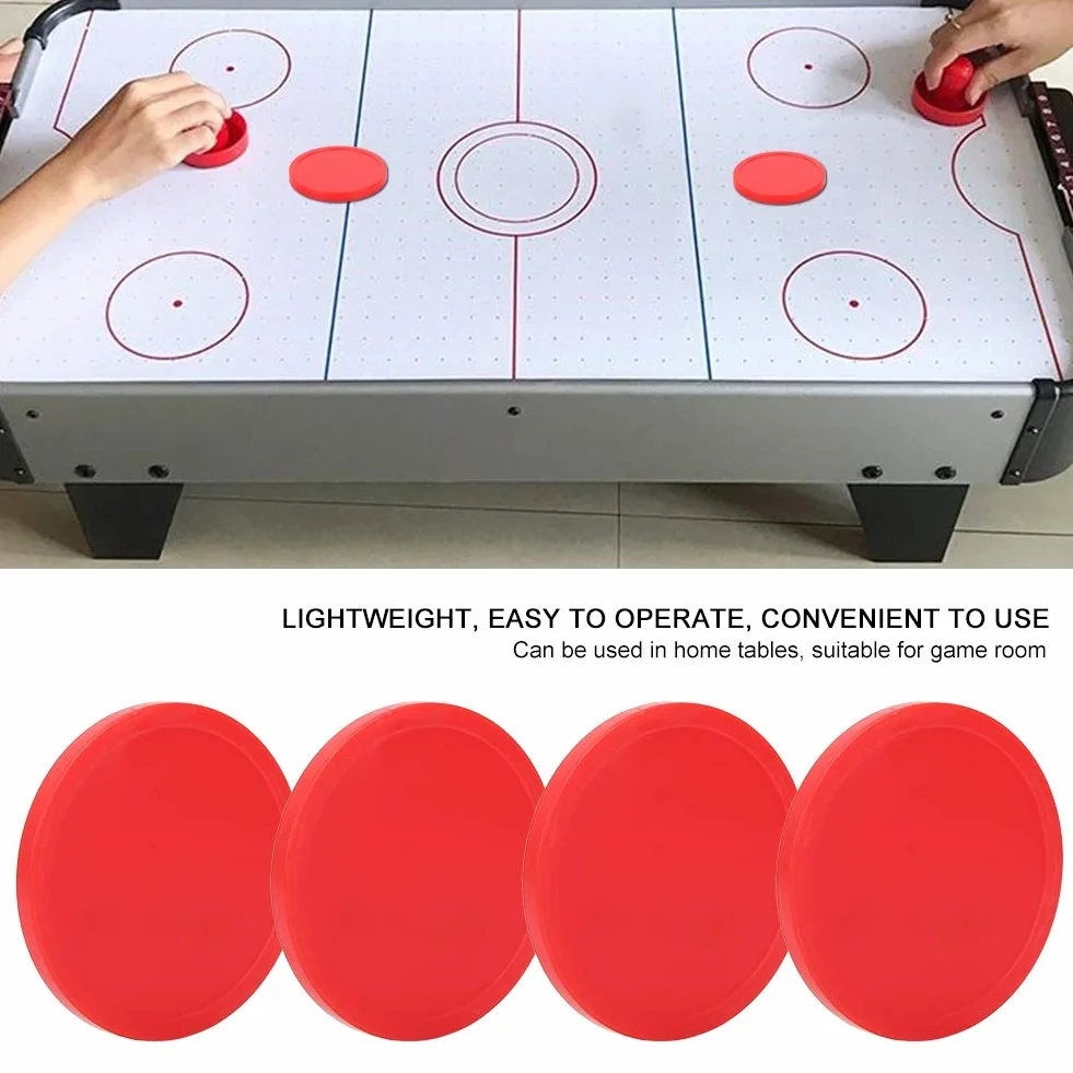 Krążki do cymbergaja, 4-pak Home Air Hockey Red krążki zamienne do stołów do gry Akcesoria do sprzętu(82mm)
