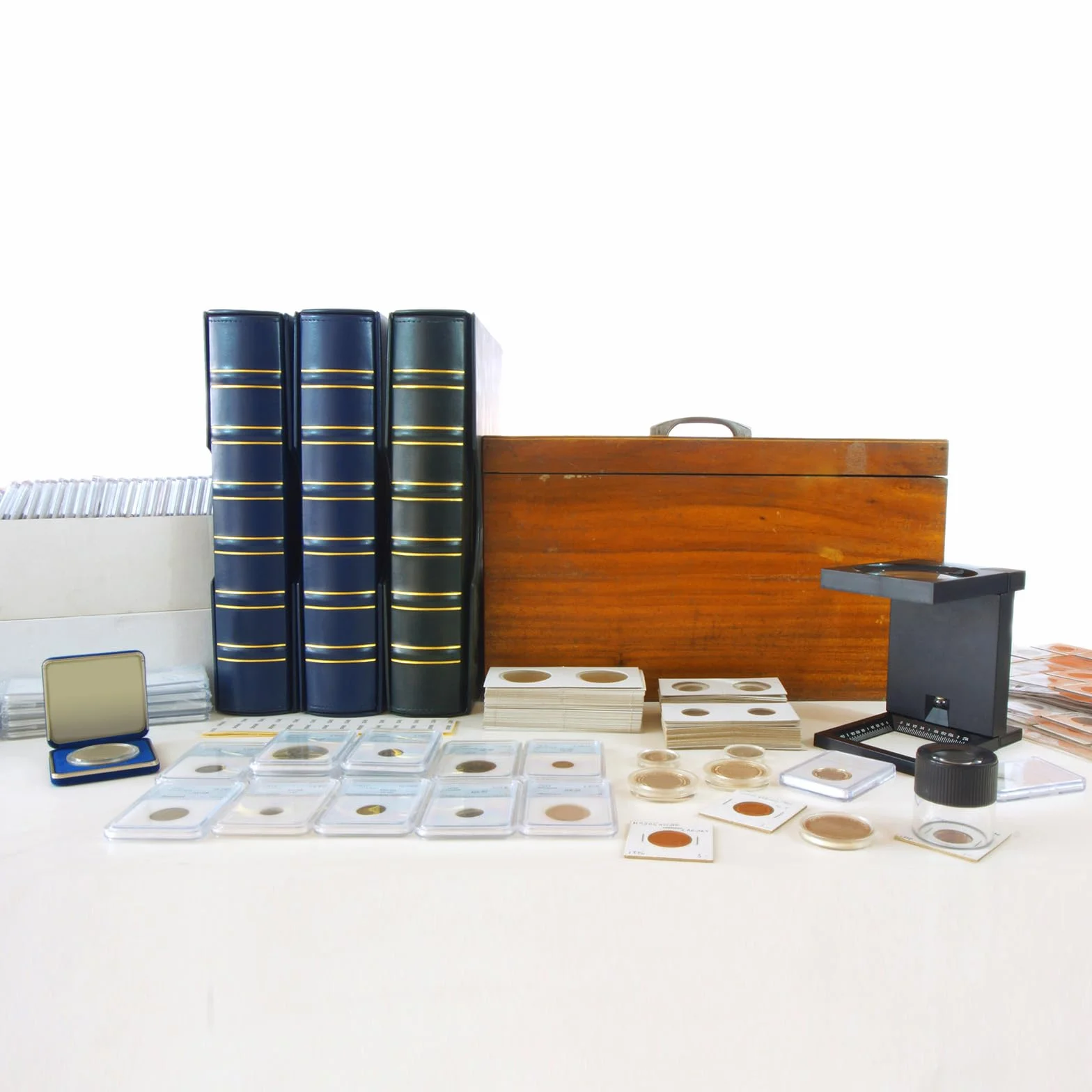 PATIKIL Pudełko ekspozycyjne na monety, pudełko na monety, etui na monety z uchwytem na monety, pasuje do monet 25 mm, dla kolekcjonerów srebrnych dolarów, zielone