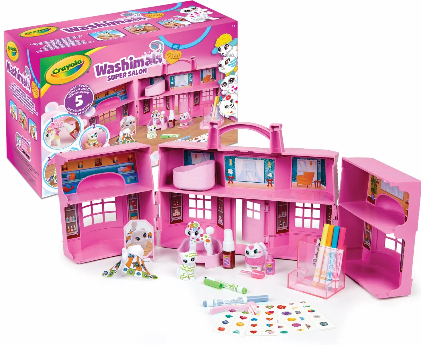 CRAYOLA 926007.003 Washimals Pets Super Salon, Multi