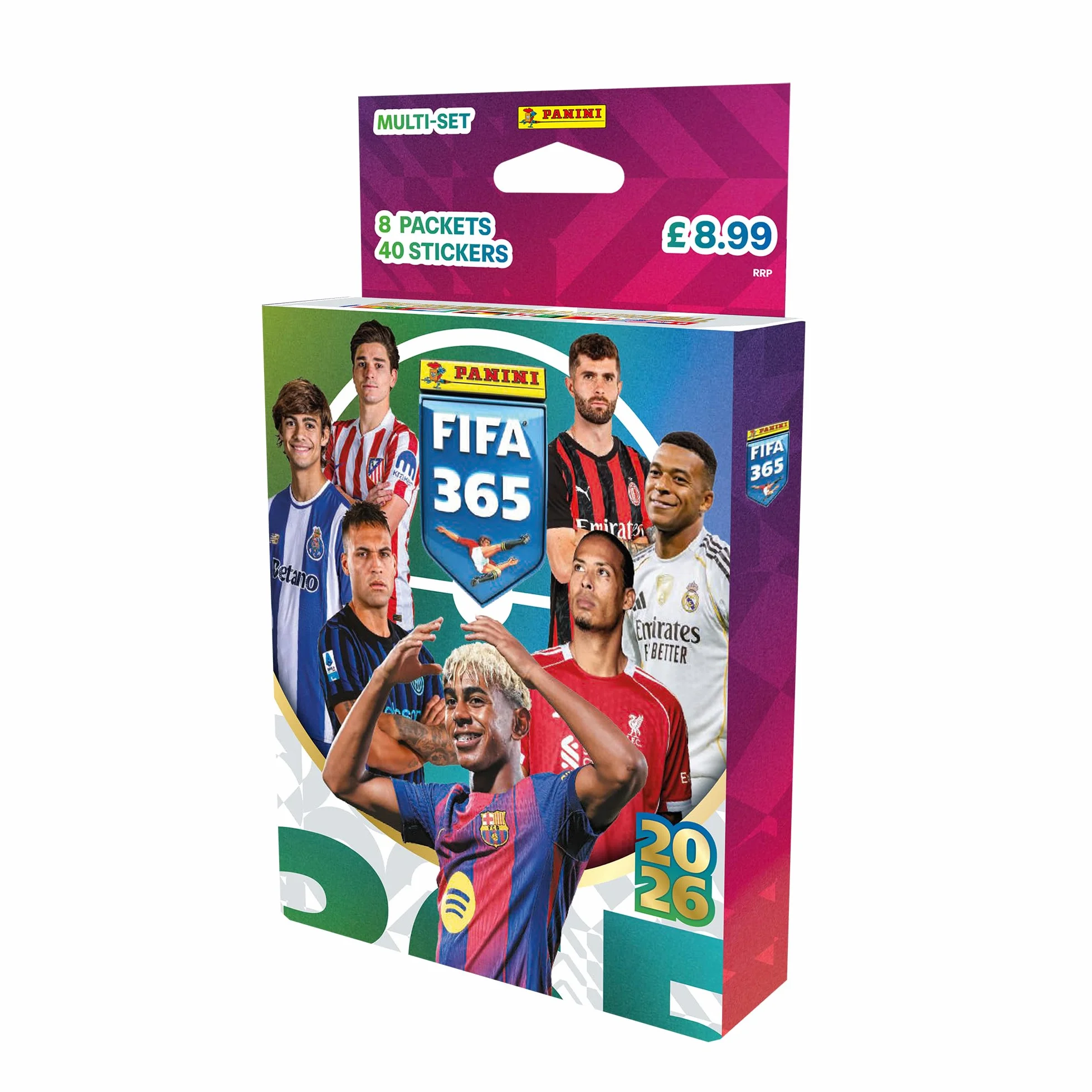 Panini FIFA 365 2026 naklejki blister, 8 sztuk