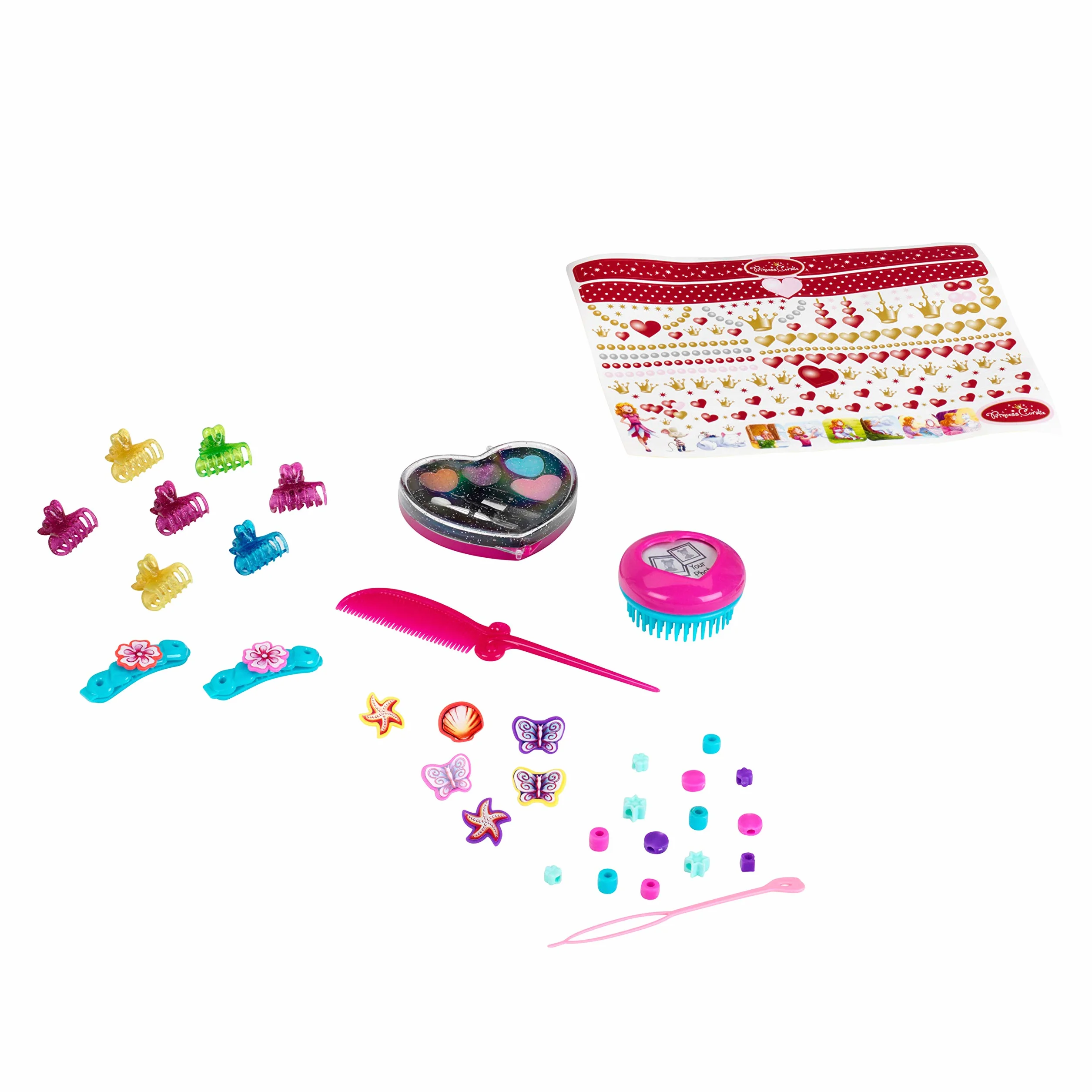 Theo Klein 5398 Princess Coralie make - up and hairdressing head 'Mariella' , With hair Accessories , cosmetics and much more , Toy for Children from 3 Years old