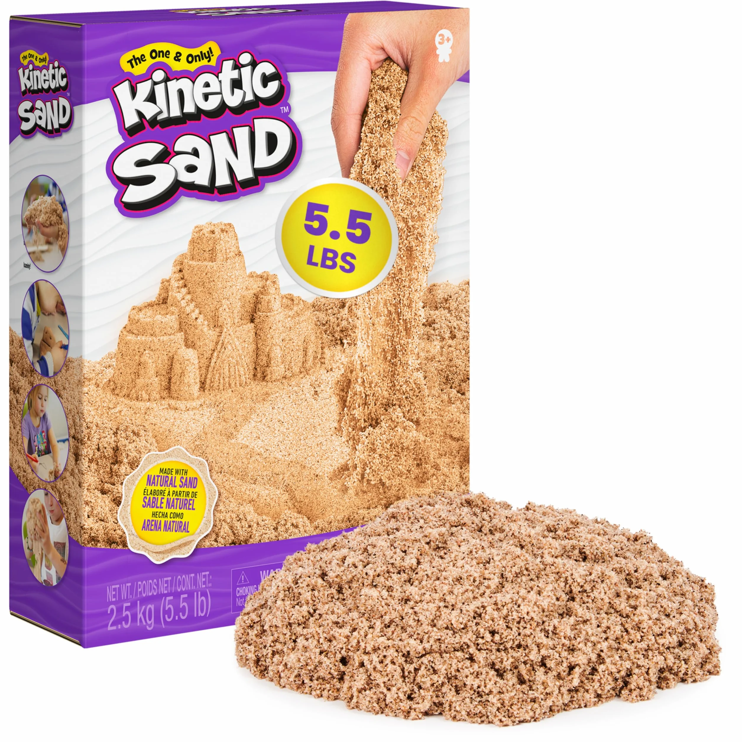 Kinetic Sand 6060997 - Brązowy Piasek Kinetyczny Do Kreatywnej Zabawy (2.5Kg),4.0 Liczyć