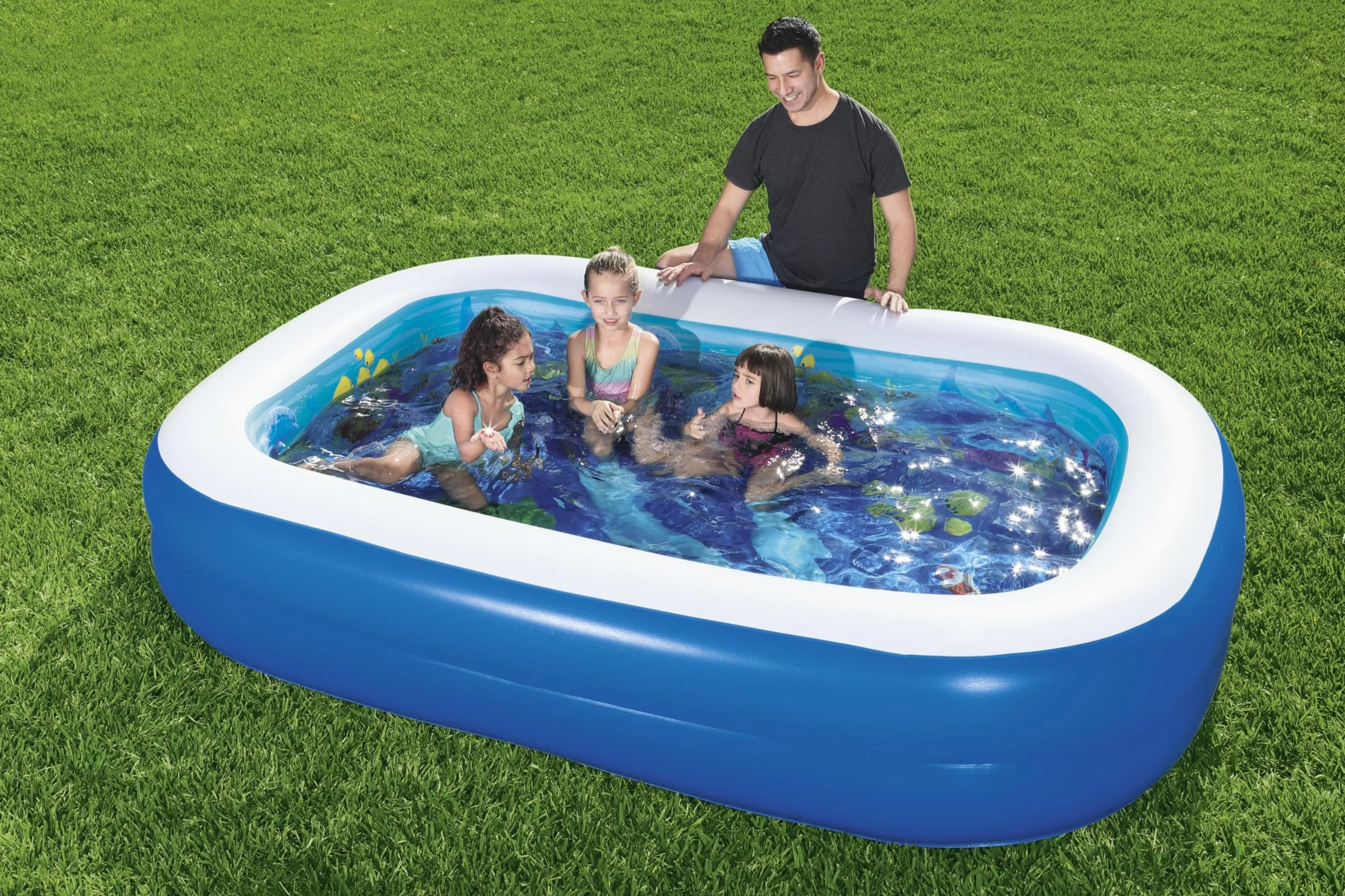 Bestway® 8'7" x 69" x 20"/2.62m x 1.75m x 51cm 3D Undersea Adventure Pool
