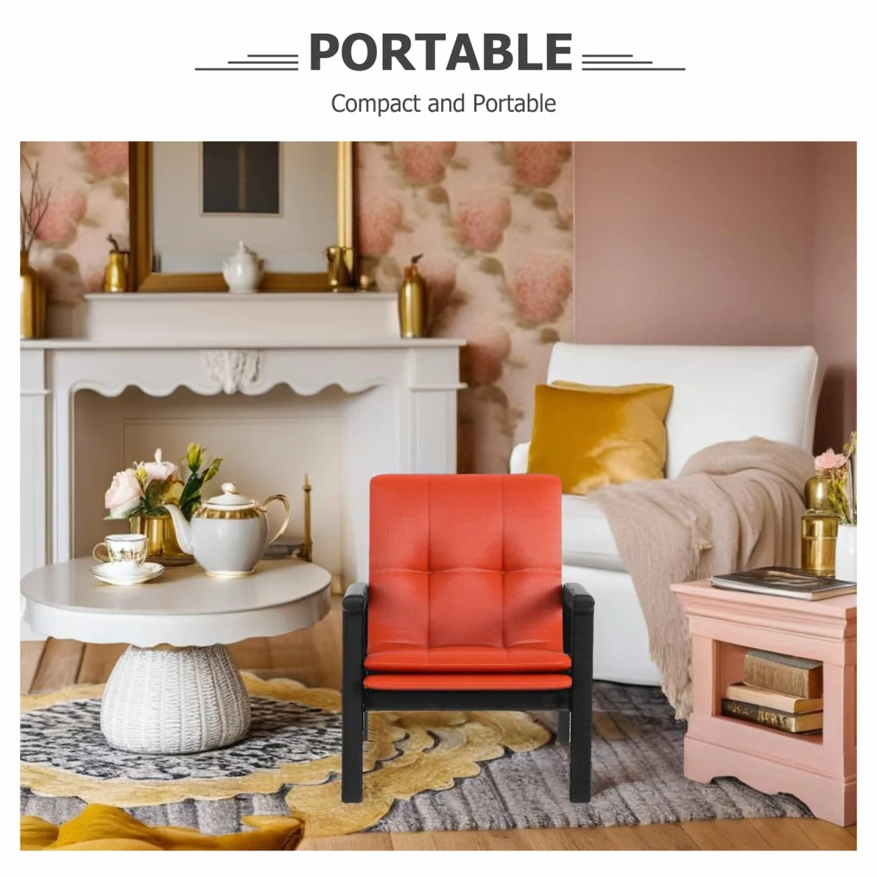 Zerodeko Miniaturowy fotel, pojedyncza sofa, fotel 1:12, miniaturowe meble, akcesoria, meble, dekoracja, urodziny, wesele, przyjęcie