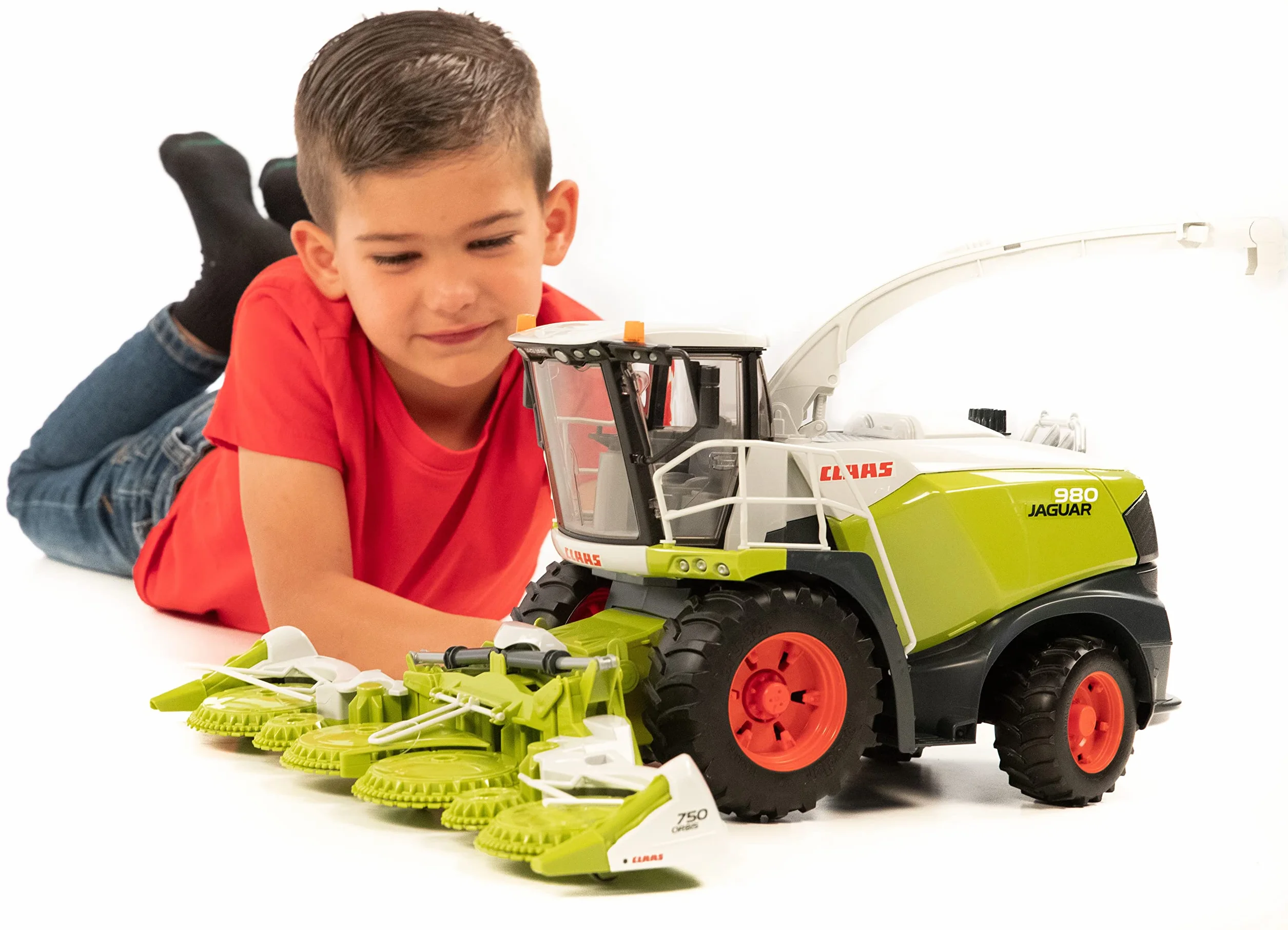 bruder 02134 - Kombajn zbożowy Claas Jaguar 980 - 1:16 Pojazd, Farma, Rolnictwo, Ciągnik, Bulldog, Kombajn, Kukurydza, Praca w polu, Zabawka