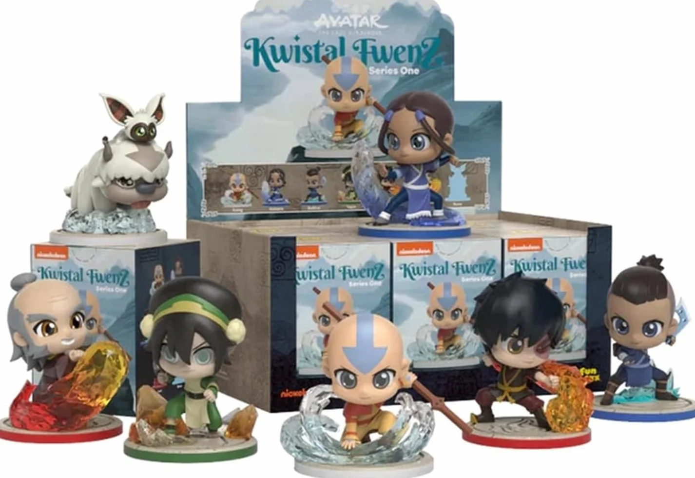 Mighty Jaxx Avatar Ostatni Władca Wiatru Kwistal Fwenz Seria 1 | Niewidome pudełko Zabawkowe figurki kolekcjonerskie | Jedno opakowanie - zawiera jedną losową figurkę
