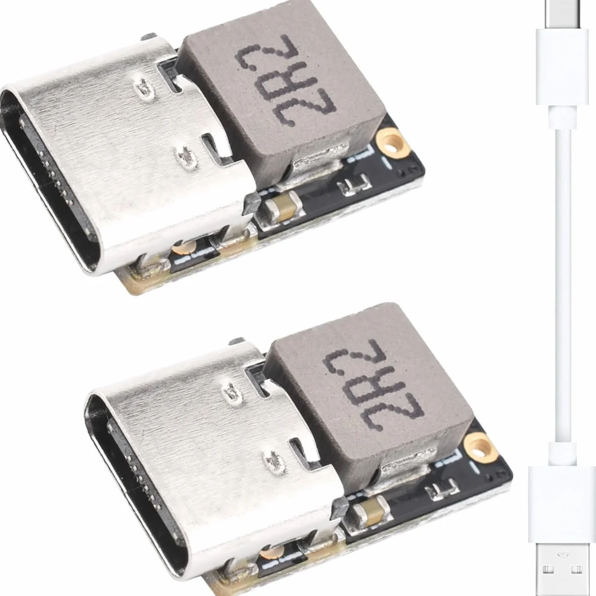 2 sztuki 2S 3S 3.7V 18650 moduł ładowania akumulatora litowo-jonowego typu C QC szybkie ładowanie 18 W wysokiej mocy równoważenie dron DC 5-9V mini konwerter wzmacniacza z kablem USB do typu C