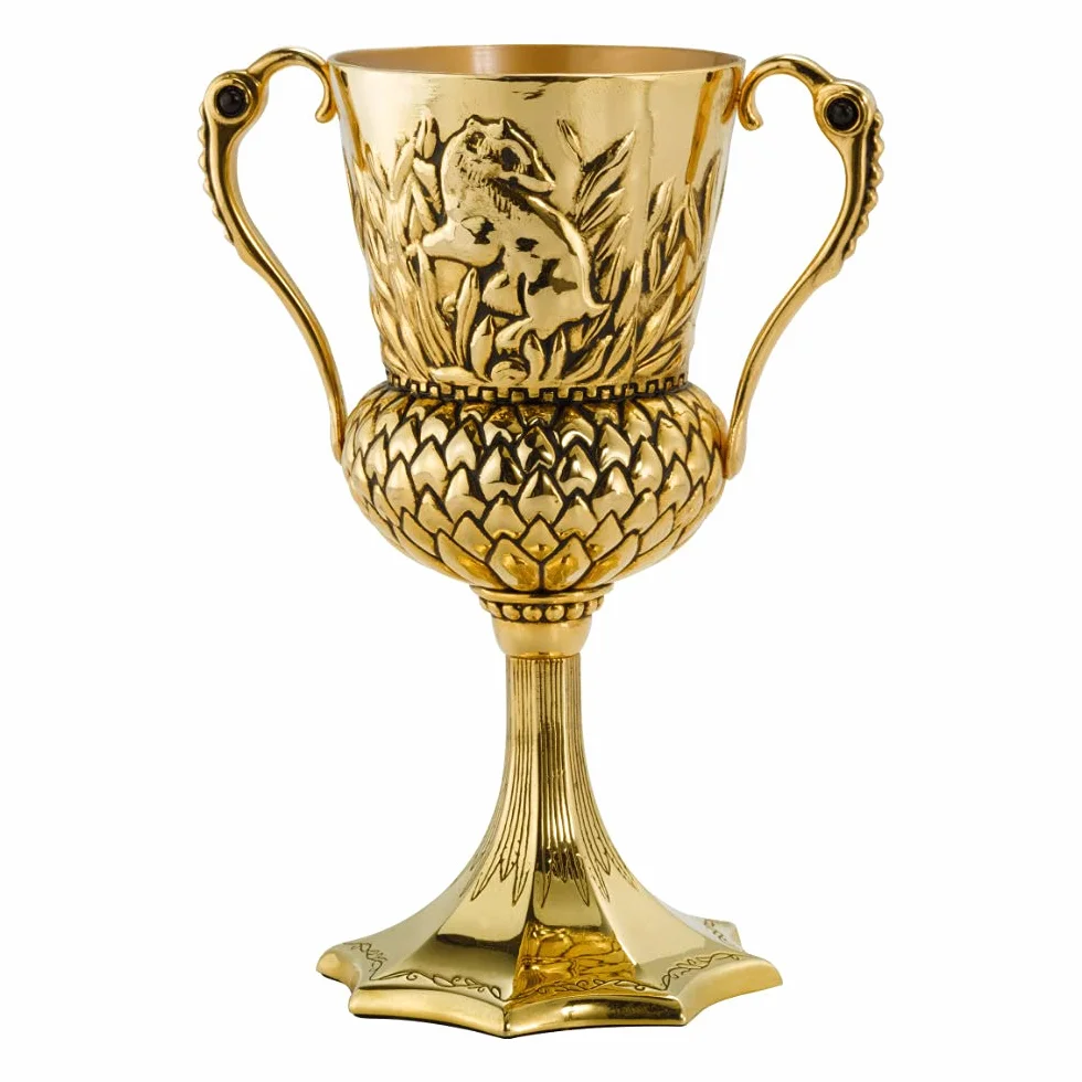 The Noble Collection Harry Potter Helga Hufflepuff Cup - 13,5 cm odlewana metalowa replika horkruksa, oficjalnie licencjonowany zestaw filmowy, rekwizyty filmowe, prezenty