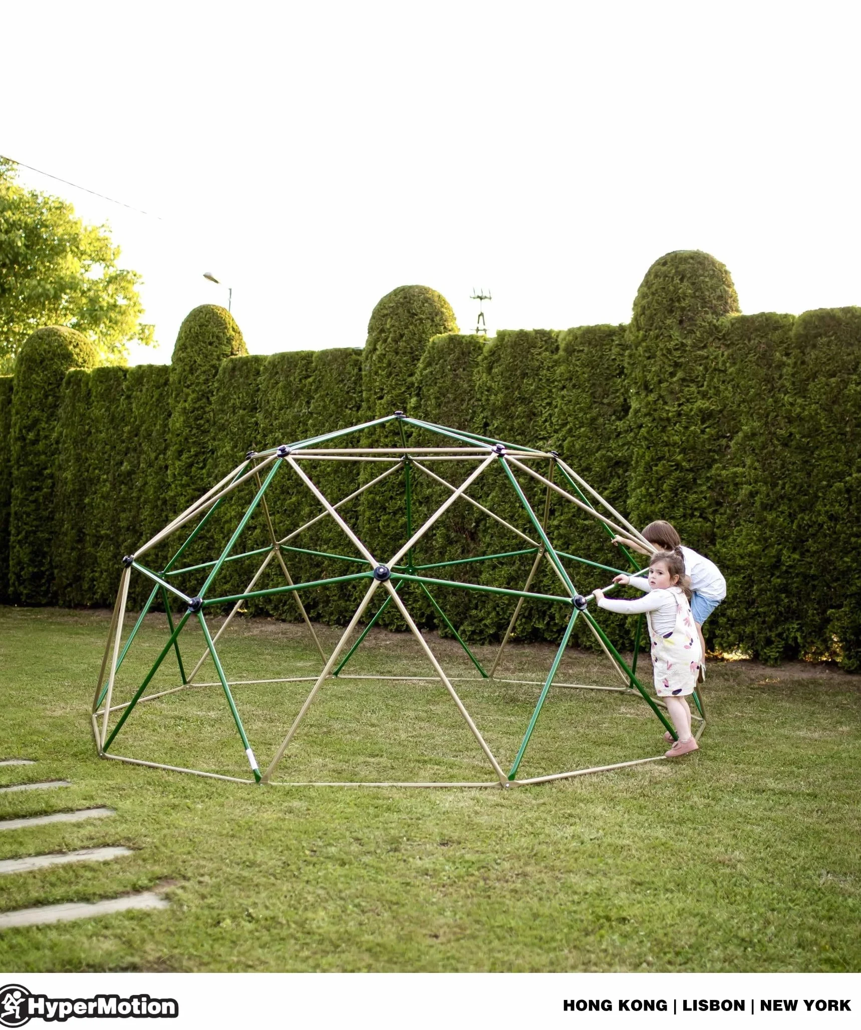 HyperMotion Kopuła Wspinaczkowa dla Dzieci, Zabawka Ogrodowa, Obciążenie do 350 kg, Drabinka Wspinania dla Chłopca Dziewczynki 3+, 3.7 m (12 ft) Średnicy