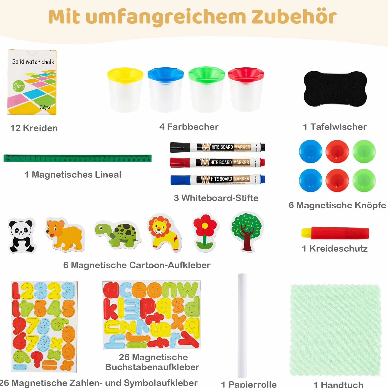 COSTWAY Sztaluga dziecięca 3 w 1 z regulacją wysokości, tablica suchościeralna, tablica do pisania kredą i papier do rysowania, drewniana tablica dla dzieci z półką i akcesoriami, naturalny