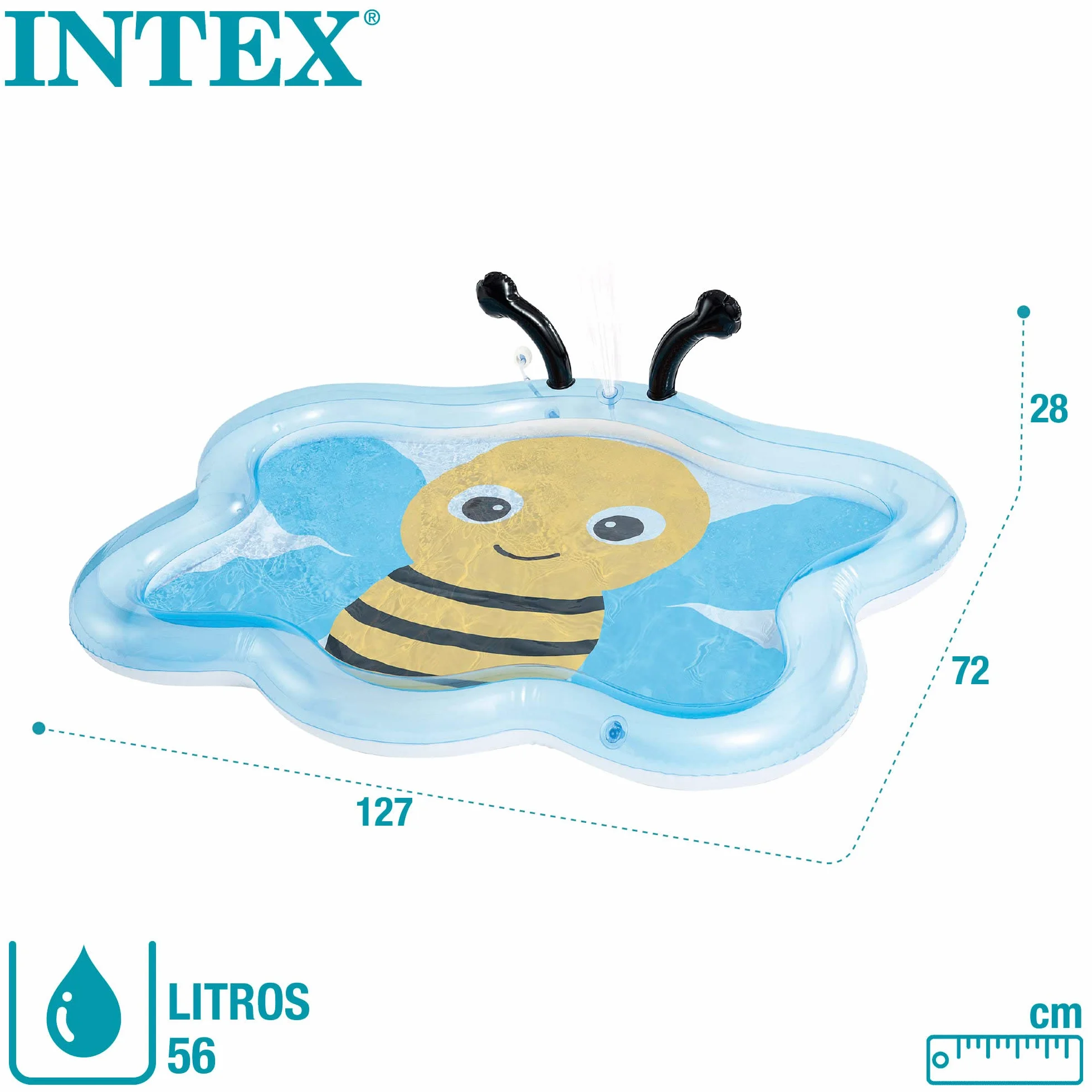 Intex 127x102 Cm Shower Bee Swimming Pool One Size