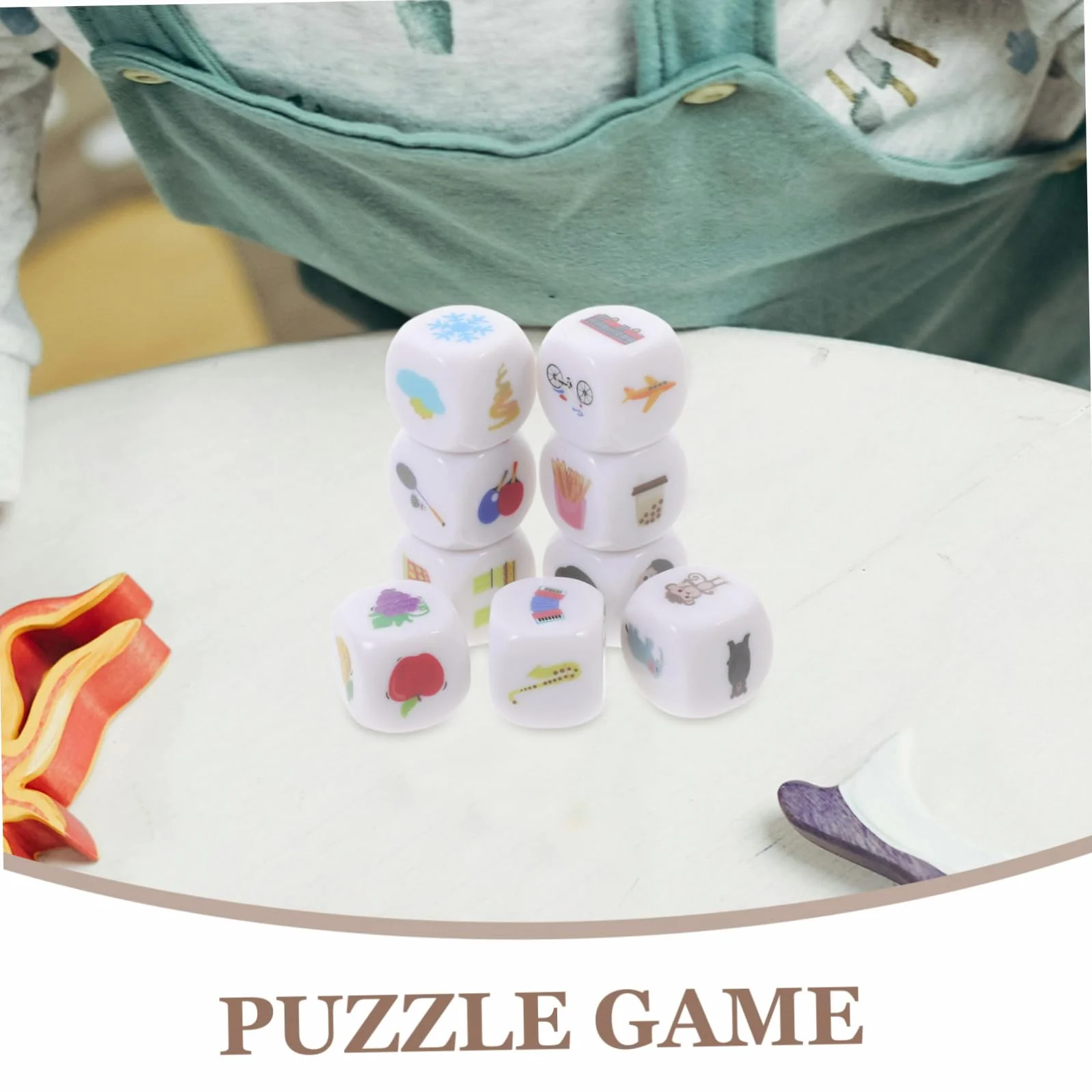 9 Sztuk Story Dice Game Tokens Story Cubes Story Cubes Story Telling Cubes Learning Toy Dices Storytelling Supplies Game Accessories Storytelling Accessory Party Toy Game Counters