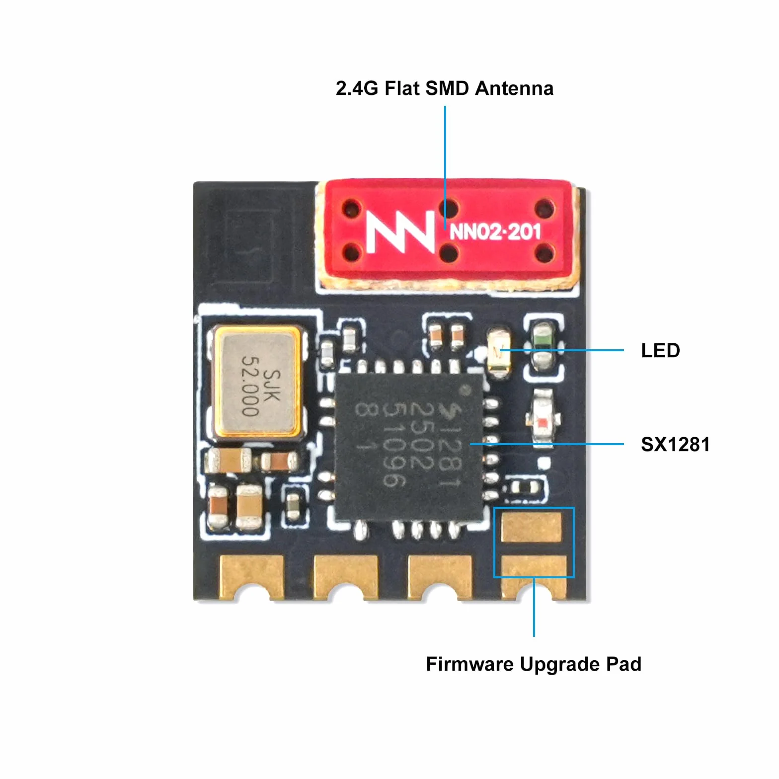 BETAFPV ExpressLRS Lite Receiver with Flat SMD Ceramic Antenna High Refresh Rate Long Range Performance Compatible for 65/75/85mm FPV Racing Whoop Drone V1.2