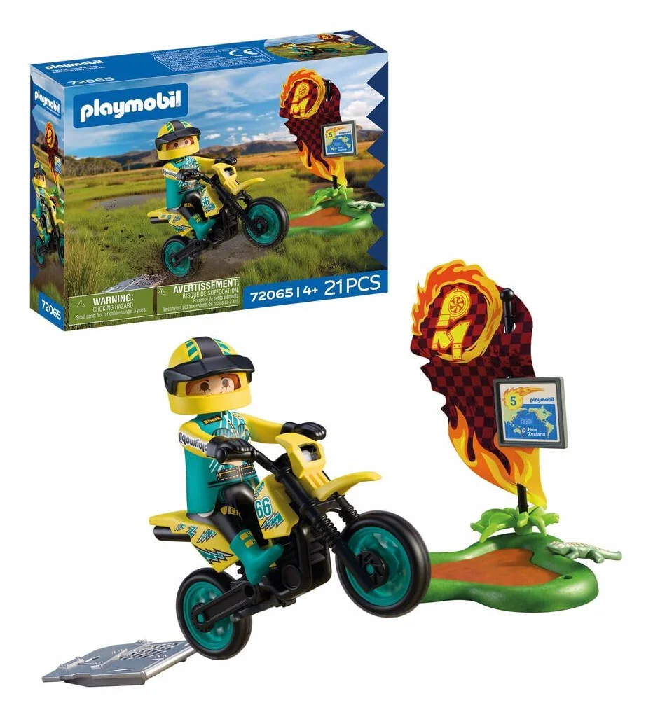PLAYMOBIL Cars Terenowy motocykl motocrossowy z rampą do skoków 72065