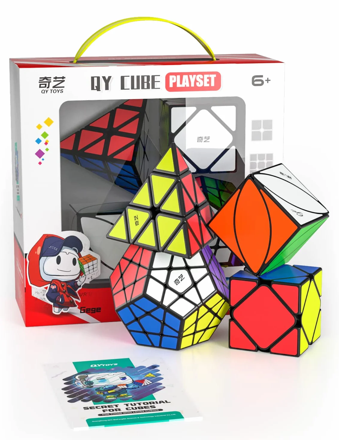 ROXENDA Zestaw Speed ​​Cube, Zestaw Magicznych Kostek 2x2x2 3x3x3 4x4x4 5x5x5 Speed ​​Cube w Pudełku Prezentowym, Tajny Samouczek Dotyczący Kostek Prędkości (T3)