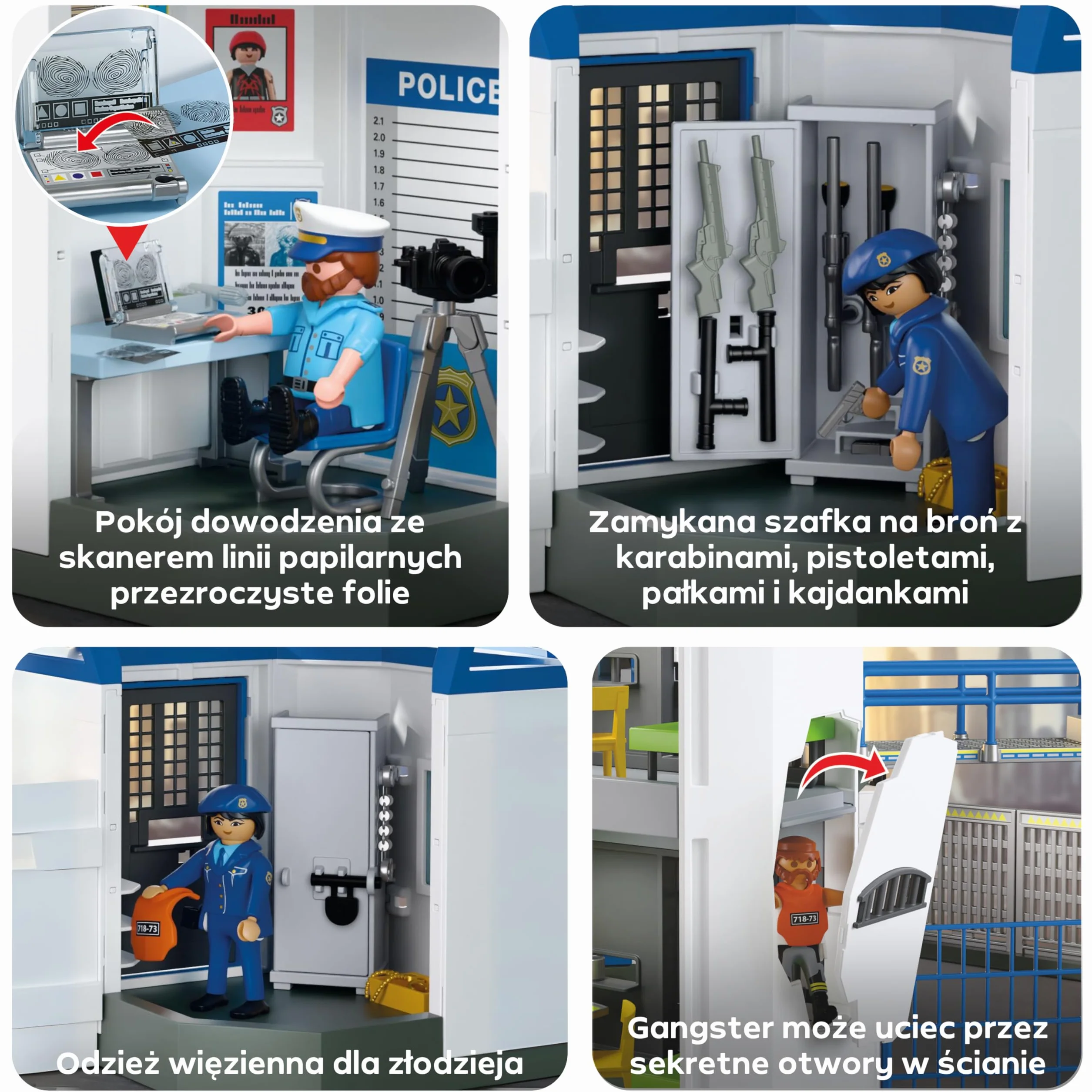 PLAYMOBIL Action Heroes 71873 - policyjne centrum dowodzenia, zabawka policyjna, zabawka przygodowa dla dzieci od 4 lat, wspiera odgrywanie ról i kreatywność, z figurkami do zabawy i akcesoriami