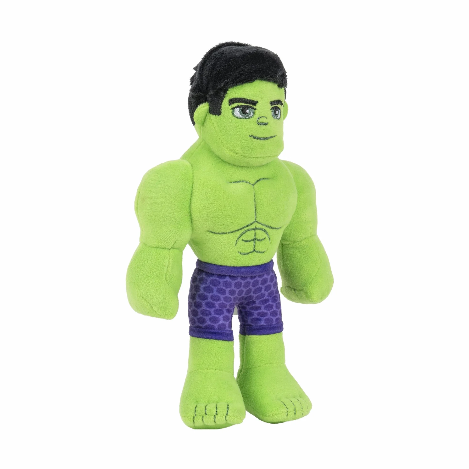 Spidey and His Amazing Friends SNF0082 Przyjaciele Marvela - 8-calowy mały plush hulk dzieci w wieku 3 zabawki z bohaterami sąsiedztwa, wielokolorowe, zielone