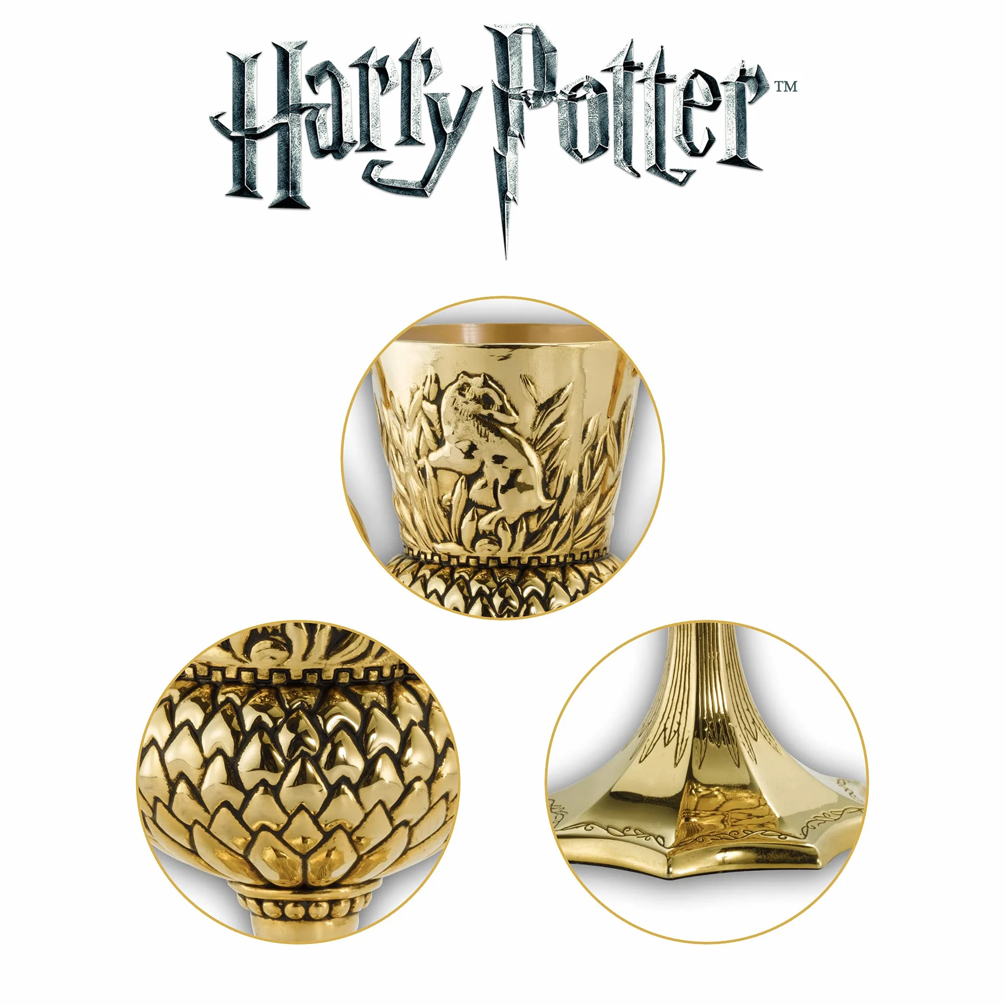The Noble Collection Harry Potter Helga Hufflepuff Cup - 13,5 cm odlewana metalowa replika horkruksa, oficjalnie licencjonowany zestaw filmowy, rekwizyty filmowe, prezenty