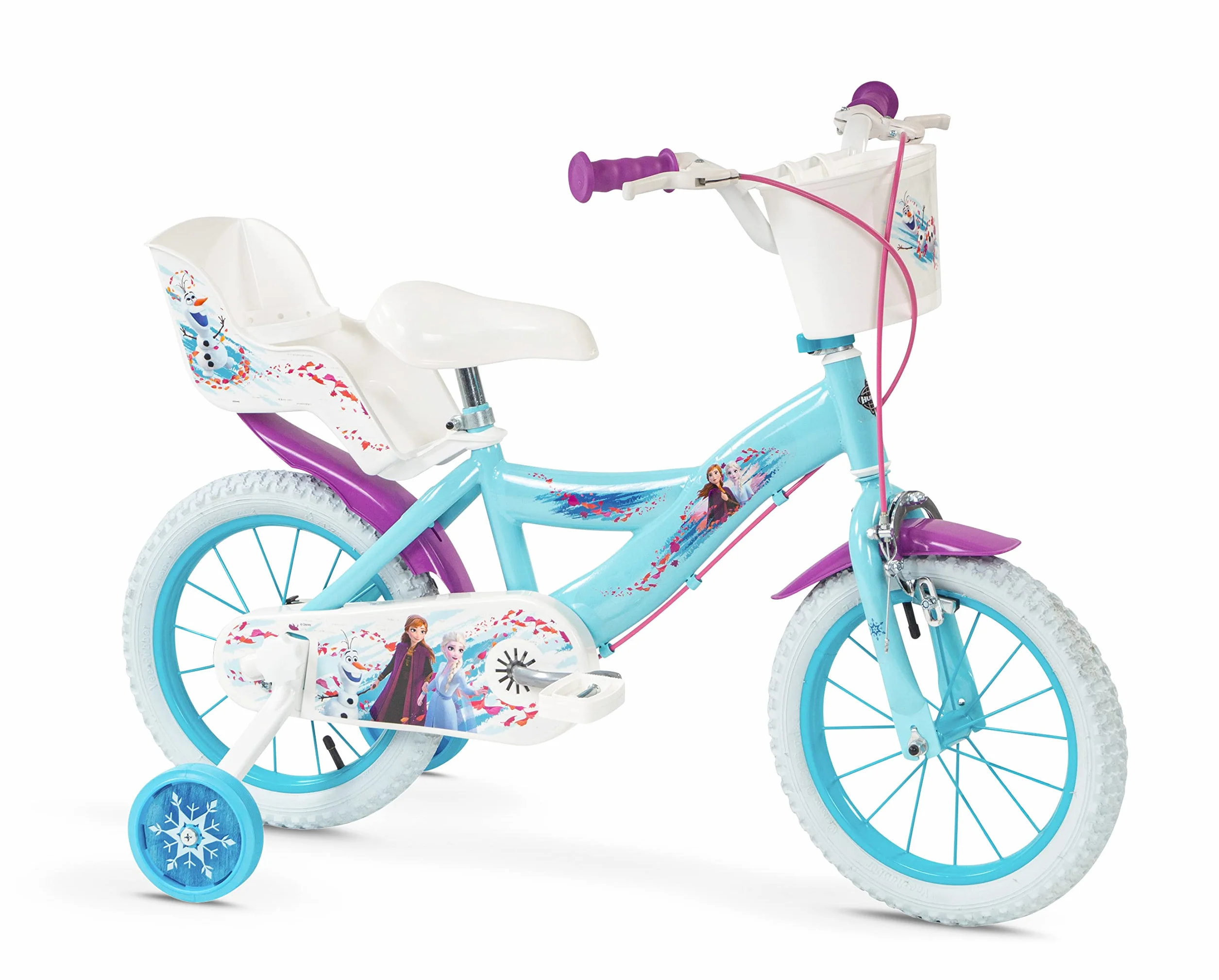 Toimsa Uniseks — Dzieci Frozen Huffy 14694 Rower Dziecięcy, Niebieski/Biały, 14"