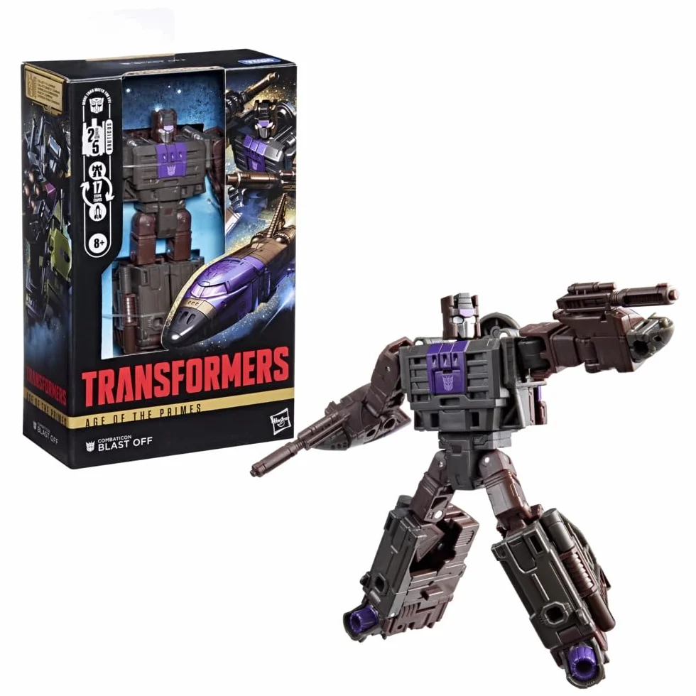 Combaticon Blast Off z kolekcji Transformers: Age of the Primes, 14-centymetrowa przekształcająca się figurka klasy Deluxe, zabawkowe roboty dla dzieci w wieku od 8 lat