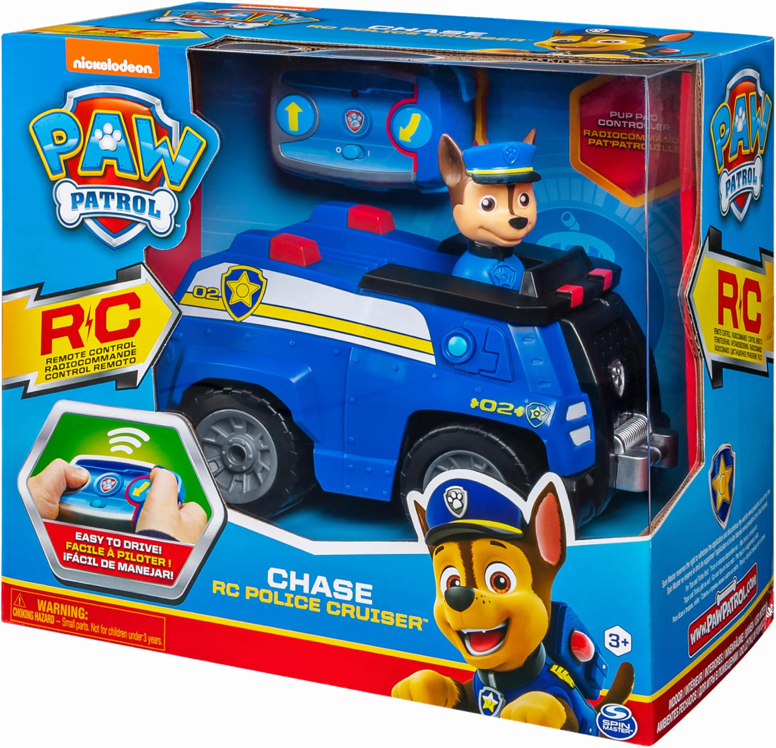 Psi Patrol Policyjny pojazd Chase dwukierunkowo sterowany z pilotem dla dzieci od 3 lat
