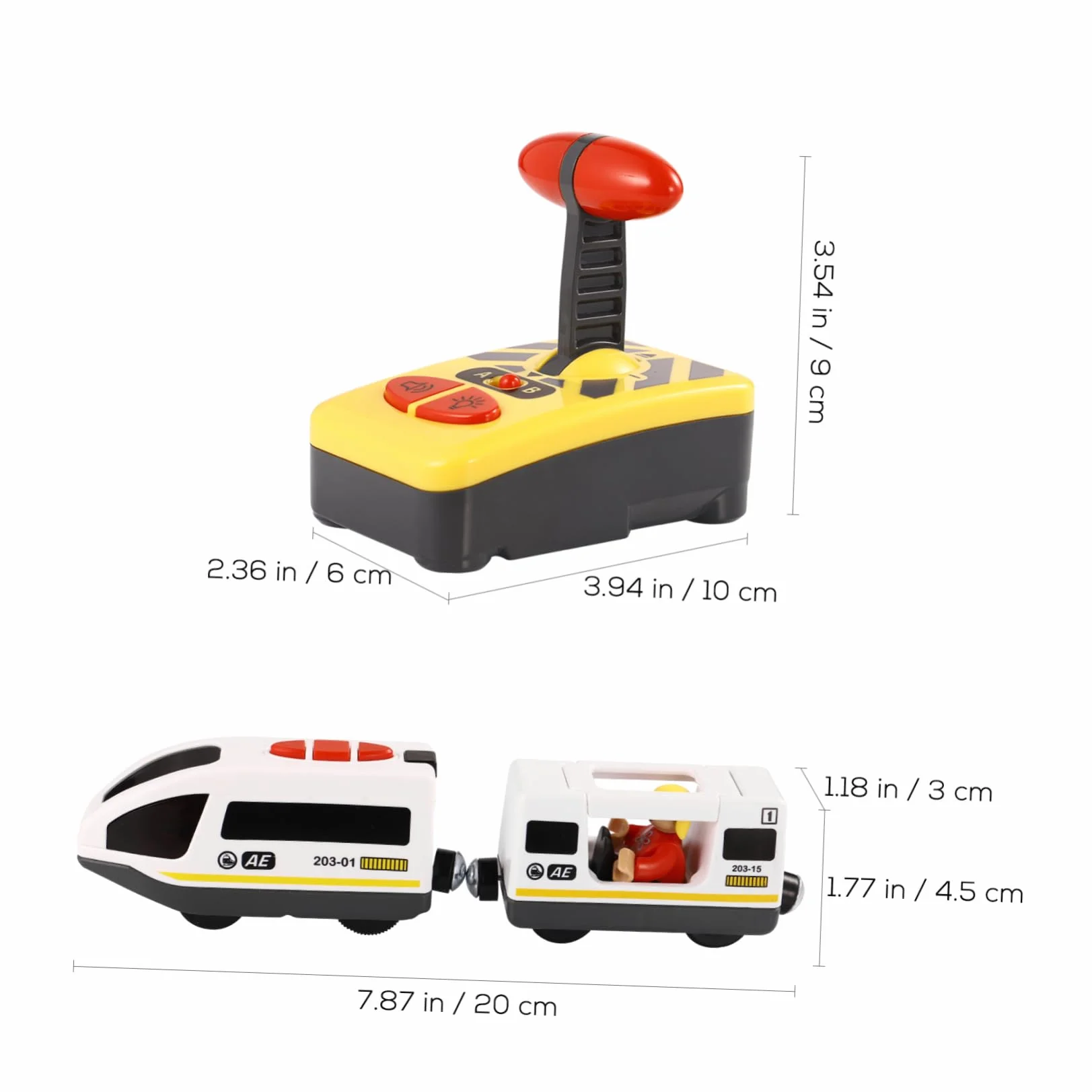 NUOBESTY RC zabawka elektryczna mini pilot zdalnego sterowania dla dzieci, kolejka do zabawy, guzik, pojazd do nauki, zabawka dla chłopców i dziewczynek 1 sztuka