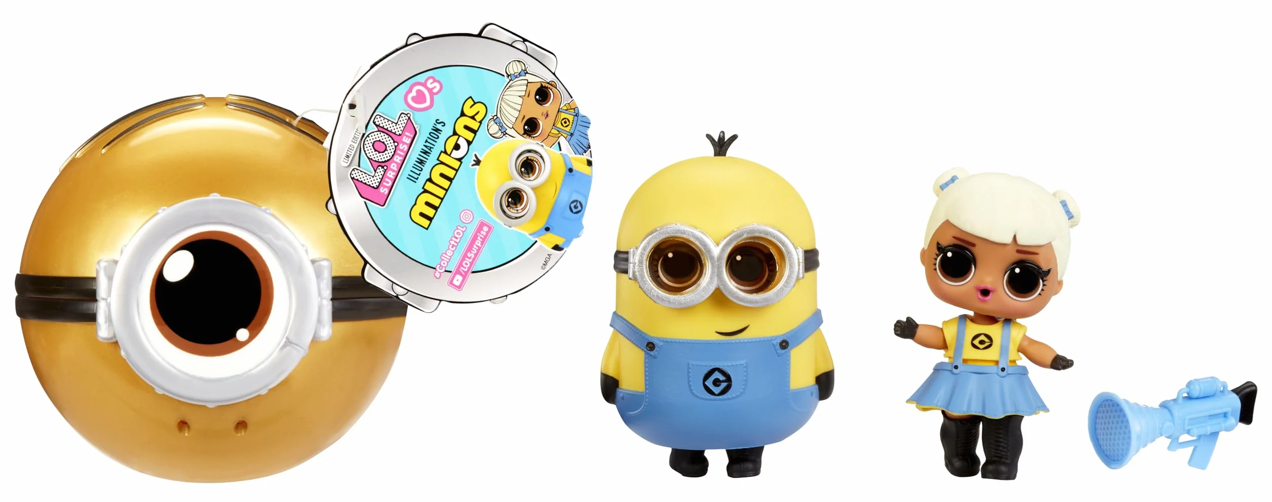 L.O.L. Surprise! Loves Minions Tots– Zestaw Zawiera 1 Laleczkę ze Strojami i Akcesoriami, w Opakowaniu w Inspirowanym Minionkami. Opakowanie-niespodzianka. Zbierz wszystkie 6 laleczek