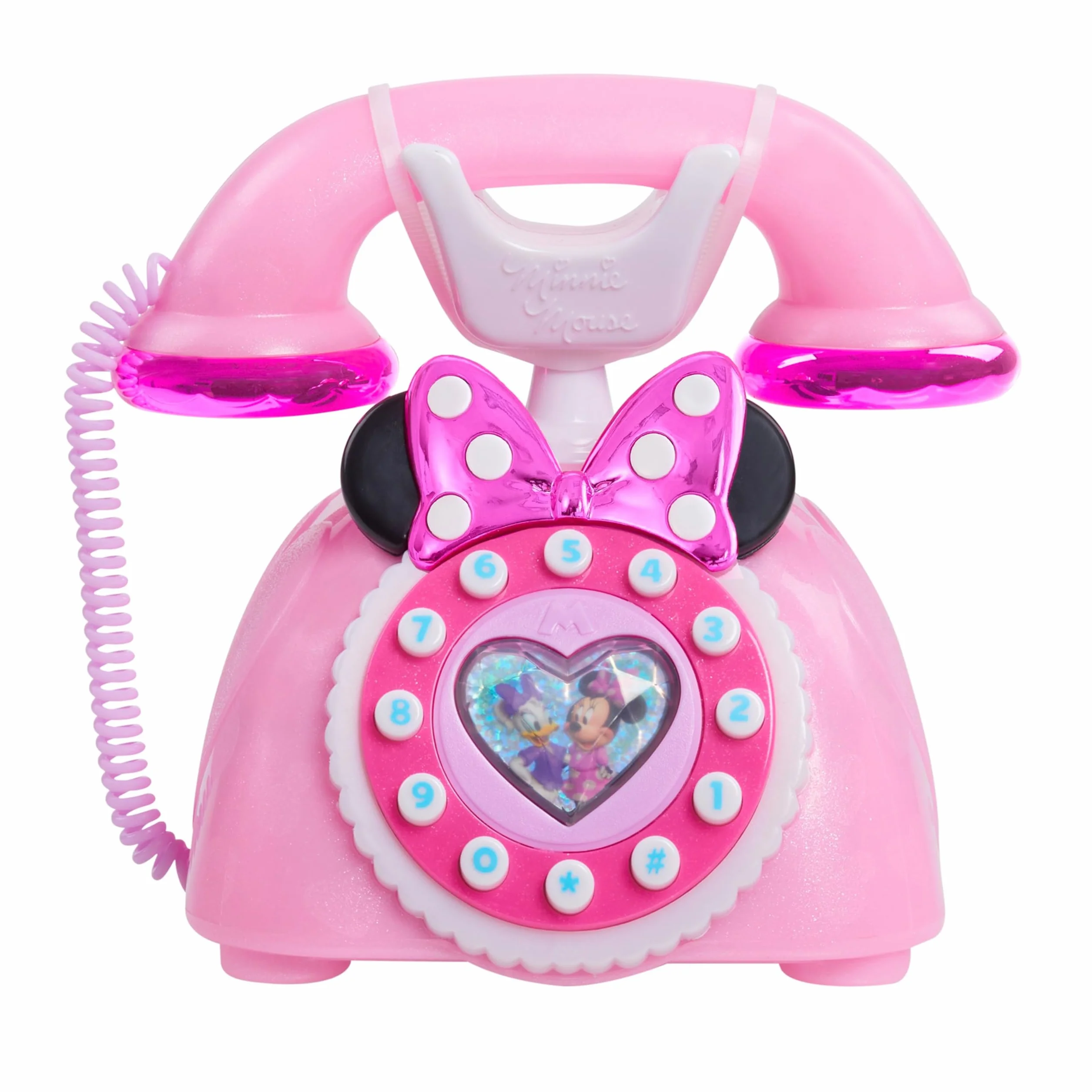 Disney Junior Minnie Mouse Ring Me Rotary Style Phone with Lights and Sounds, Pink