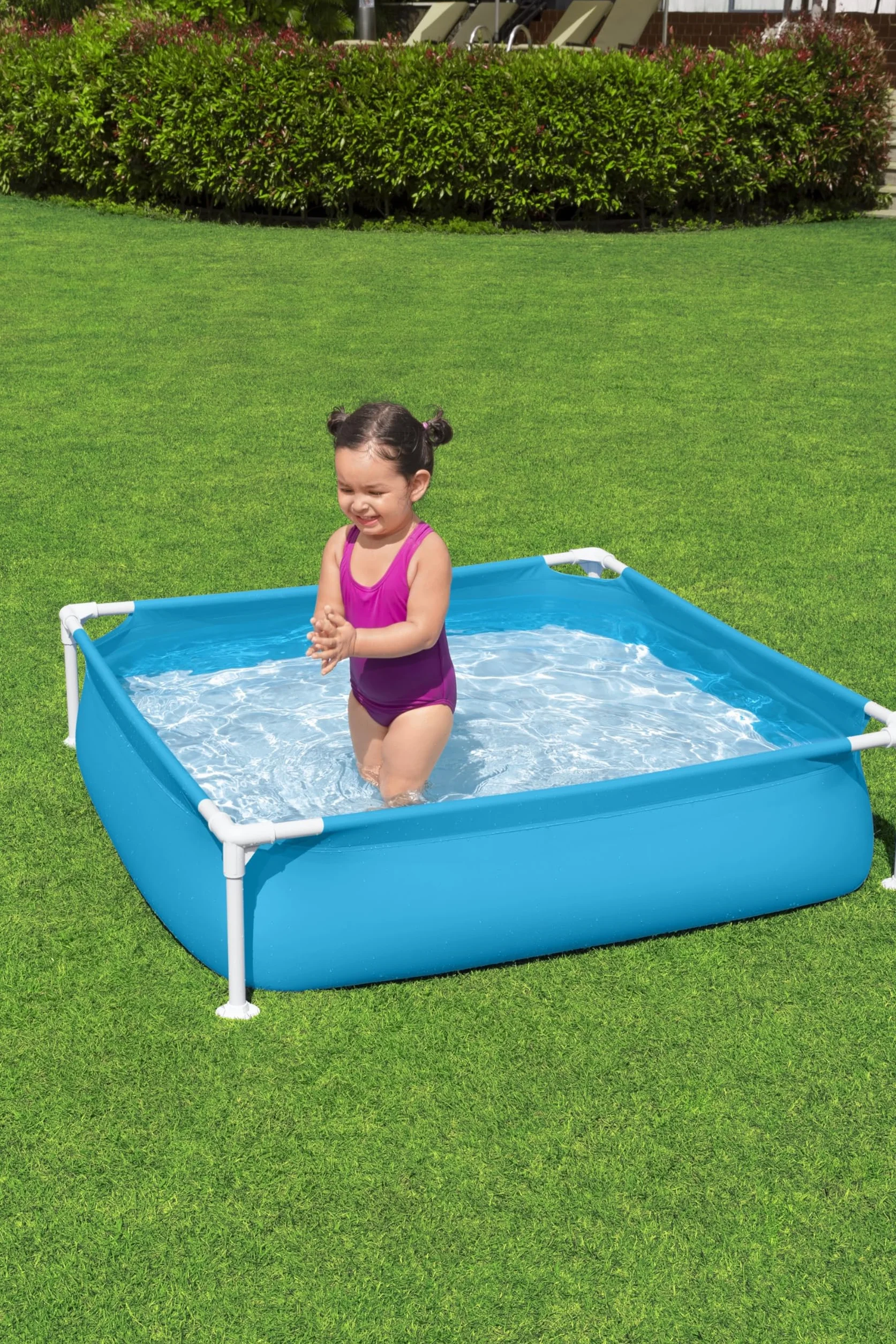 BESTWAY - Basen rurowy - Zabawa na świeżym powietrzu - 56217 - Losowy model - Mój pierwszy basen ramowy - Plastik - 122 cm x 122 cm - Dziecko - Basenik - Od 2 lat