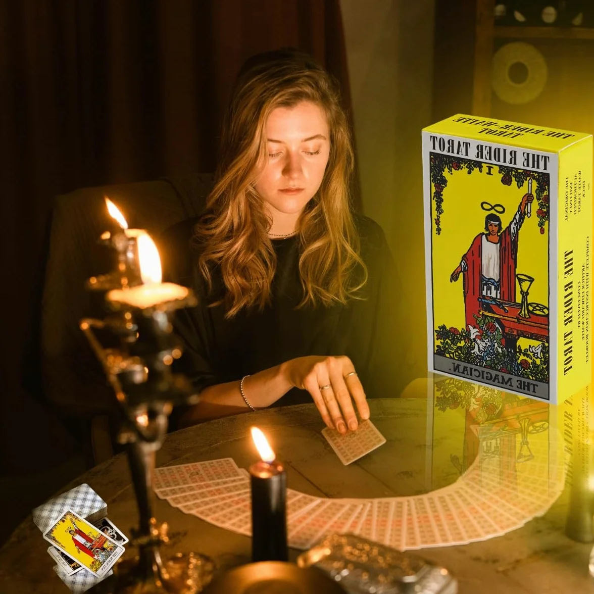 Retoo Karty do gry Tarot 78 kart Jeźdźców z instrukcjami dla doświadczonych i początkujących