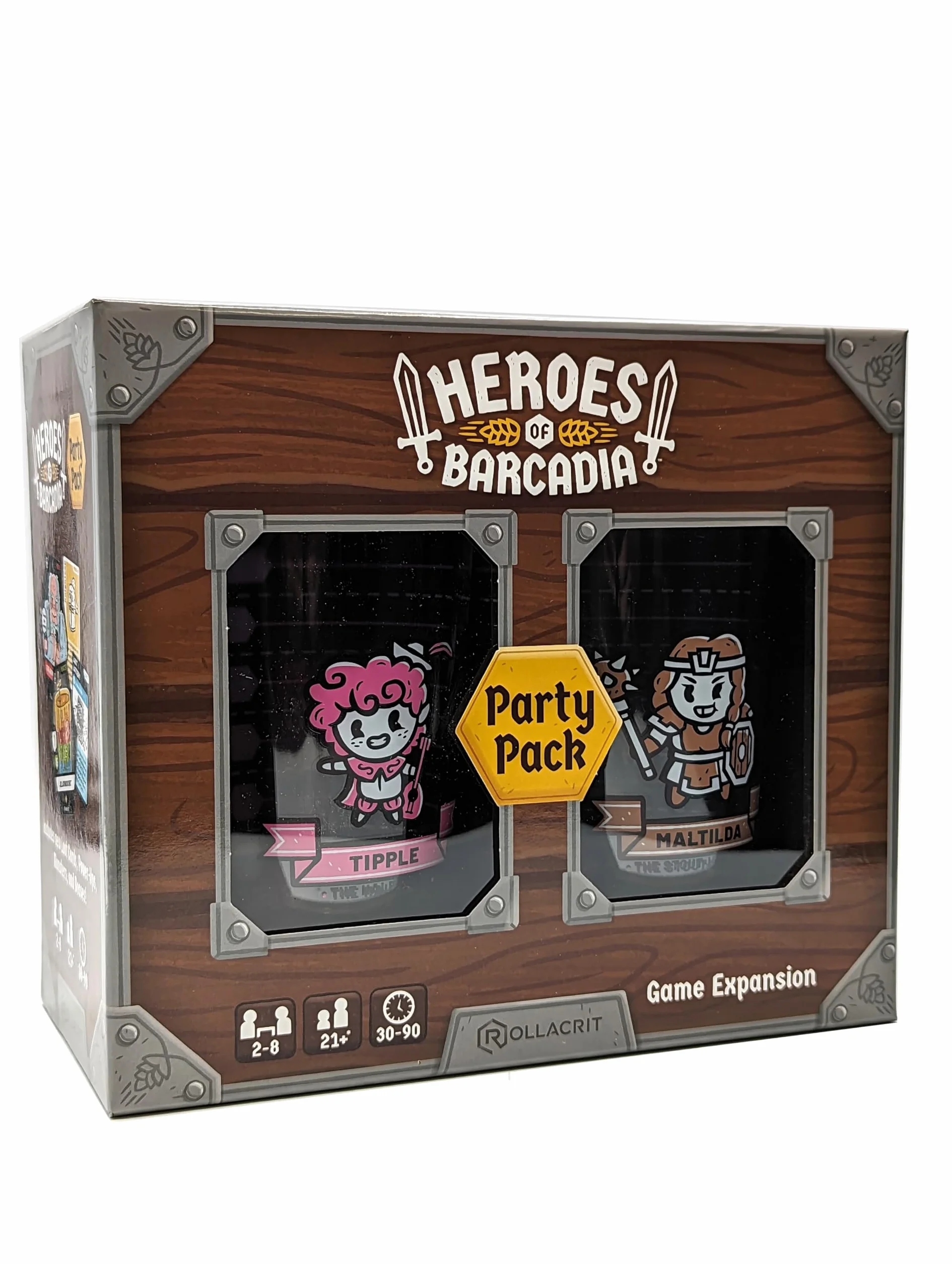 Rozszerzenie Party Pack: dodaj dwóch innych graczy do swojej imprezy RPG Dungeon Exploration Drinking Games | 1. edycja | Gry planszowe dla dorosłych z kostkami i napojami