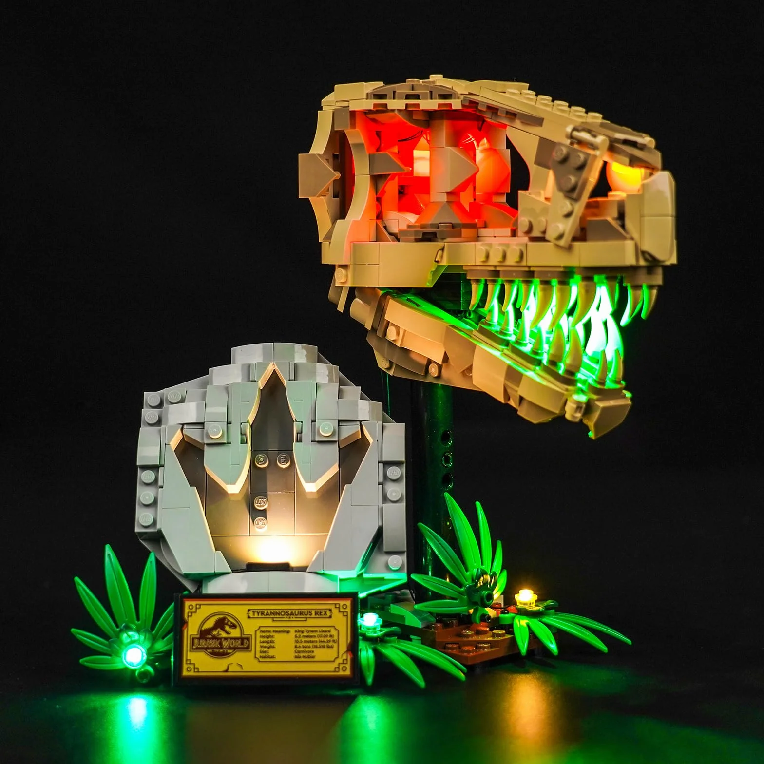 BrickBling Zestaw świateł LED do LEGO 76964 dinozaur skamieniałości: T. Rex Skull (bez lego) - dekoracyjne oświetlenie do kreatywnej zabawki
