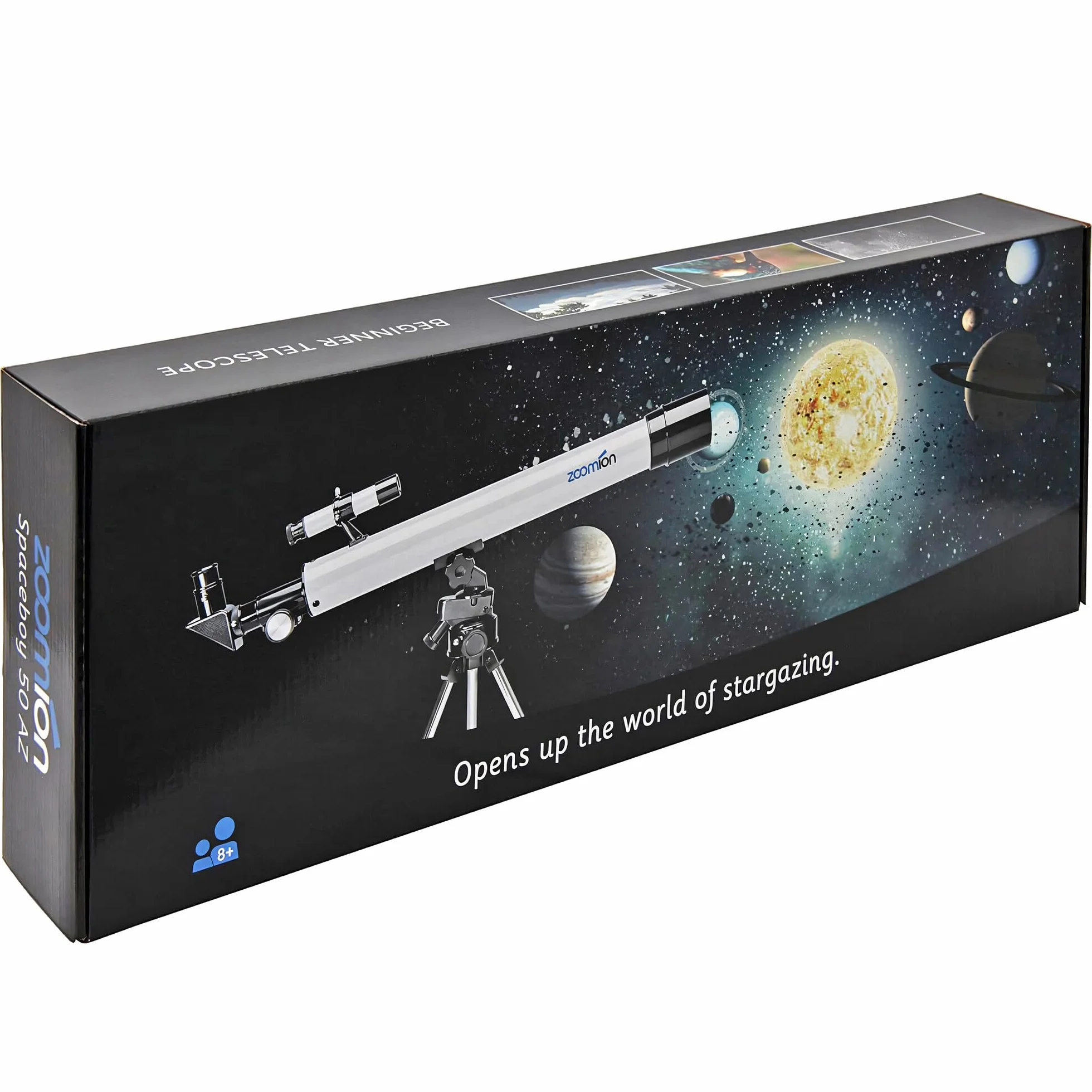 Teleskop Zoomion Spaceboy 500 AZ. Teleskop astronomiczny w zestawie ze statywem i akcesoriami. Dla dzieci i początkujących