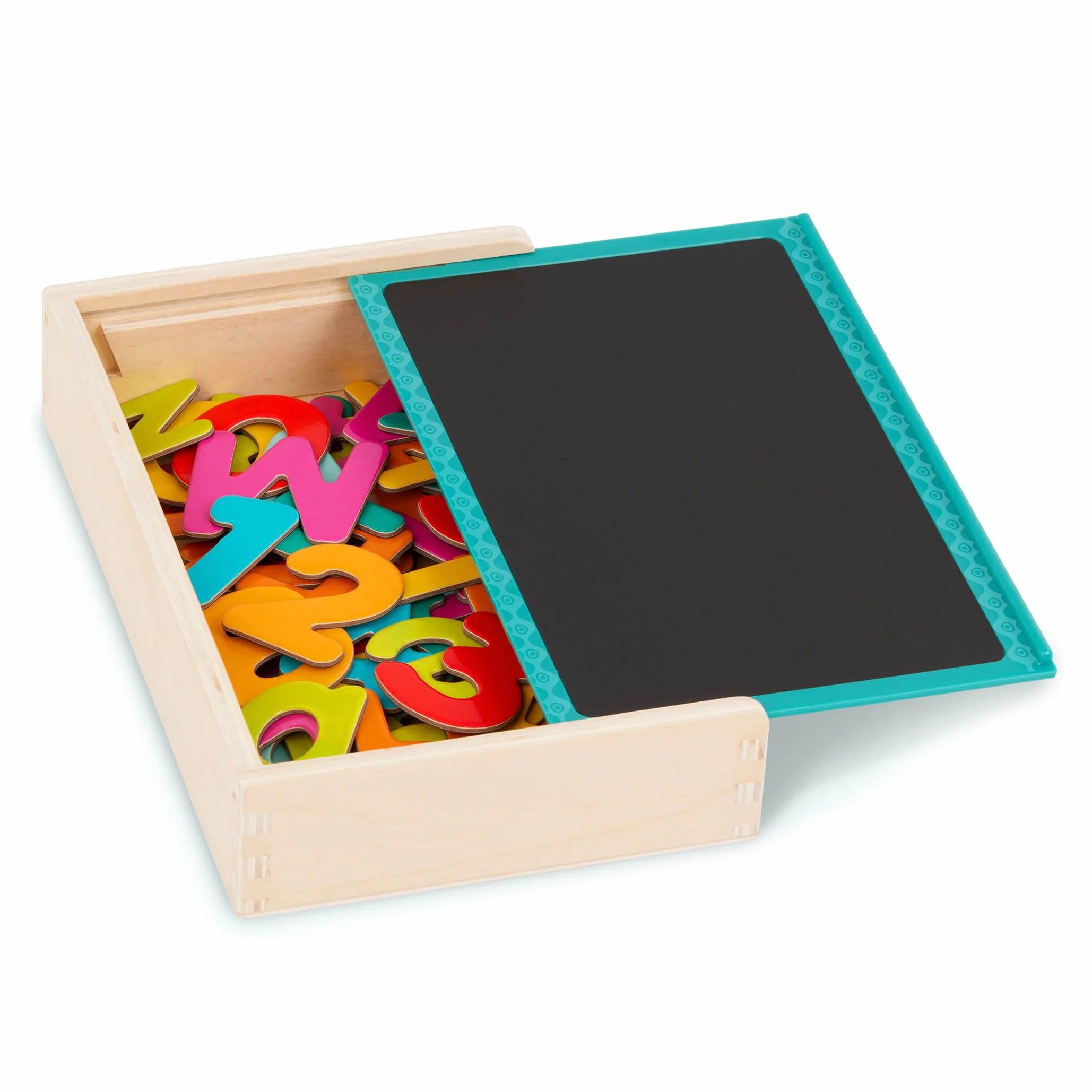 B. Toys Magnetyczna Tablica Rozdzielcza z Alfabetem Drewniane Pudełko 63 szt. 3 lata+