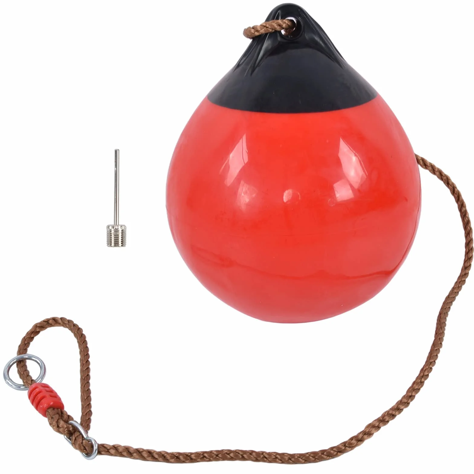 Aufblasbare Ballschaukel, Rot Kleine 11,4 Zoll Durchmesser Ballschaukel Sitz Kunststoff Hochfest für Indoor Outdoor Garden