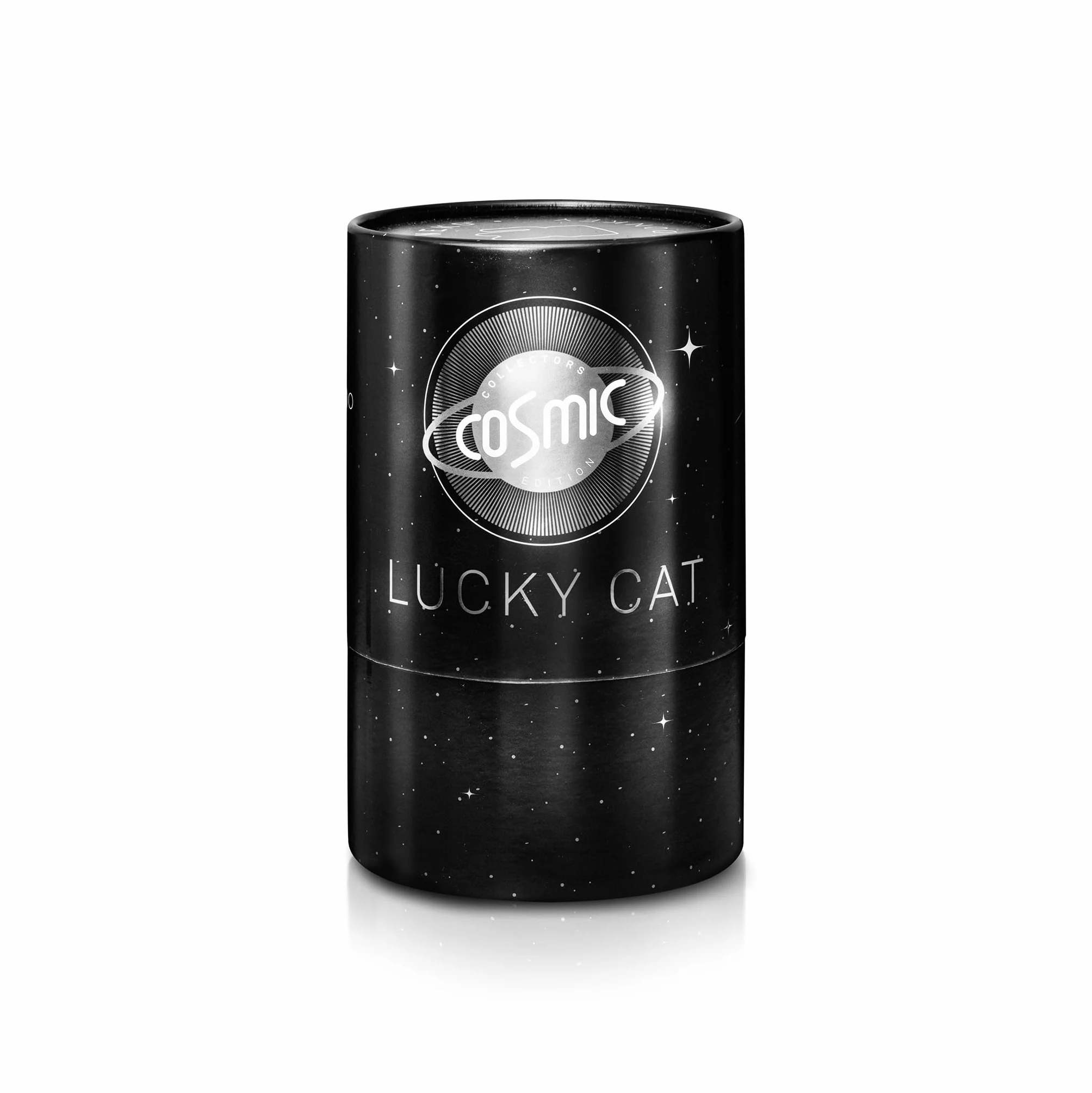 Donkey Products Lucky Cat Cosmic Edition Mercury Shiny Silver japoński talizman przynoszący szczęście kotek z tworzywa sztucznego w kolorze błyszczącym srebrnym, wymiary: 10,5 x 8,5 x 15 cm, 360013