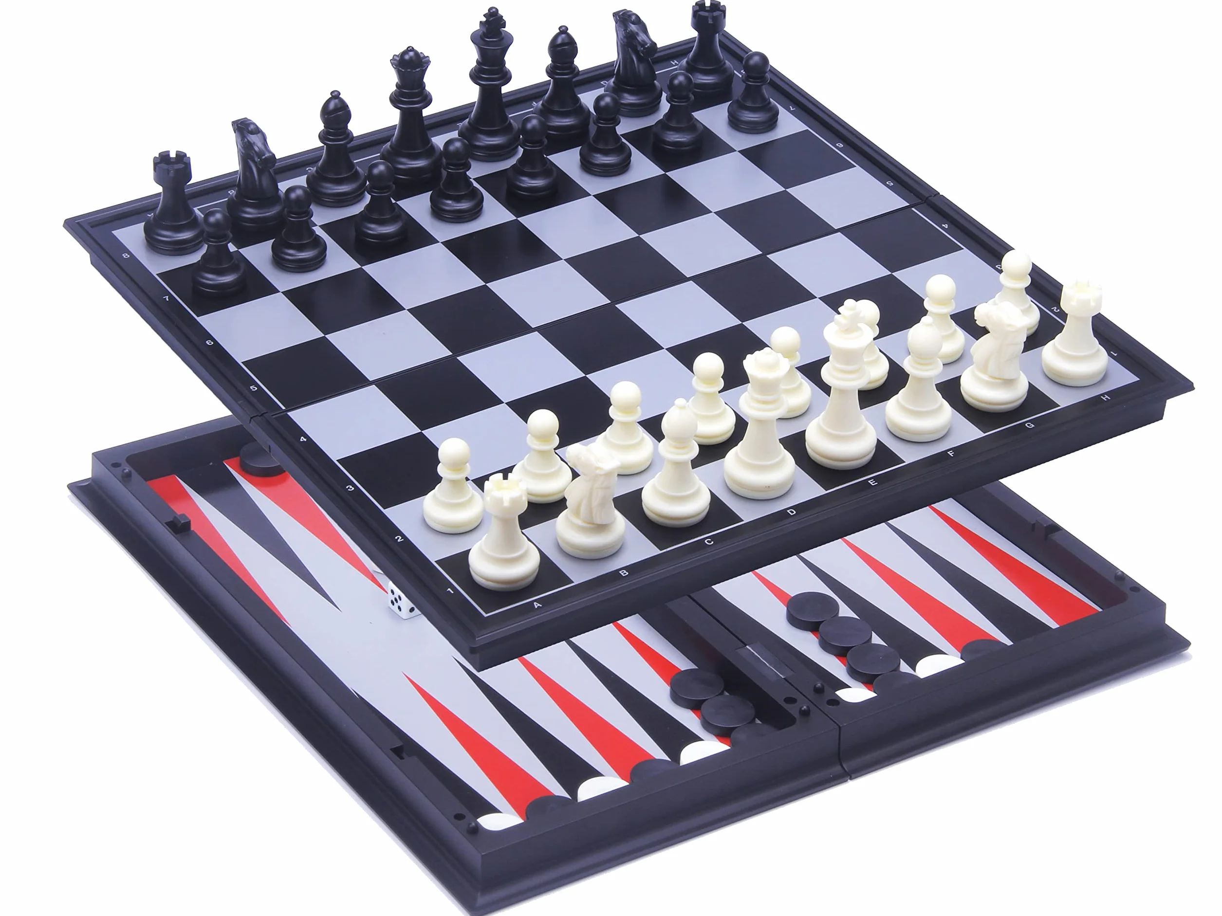 Engelhart – 200715 – Magnetyczna gra 2w1 – szachy/tryktrak – plansza 24 cm – zestaw podróżny – dla dzieci i dorosłych – 6+