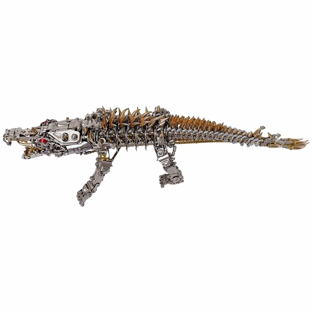 Puzzle 3D dla dorosłych, metalowe puzzle krokodyla, kolekcjonerskie, mechaniczne, inżynieria zwierząt, do dekoracji domu, biura, 1500 szt