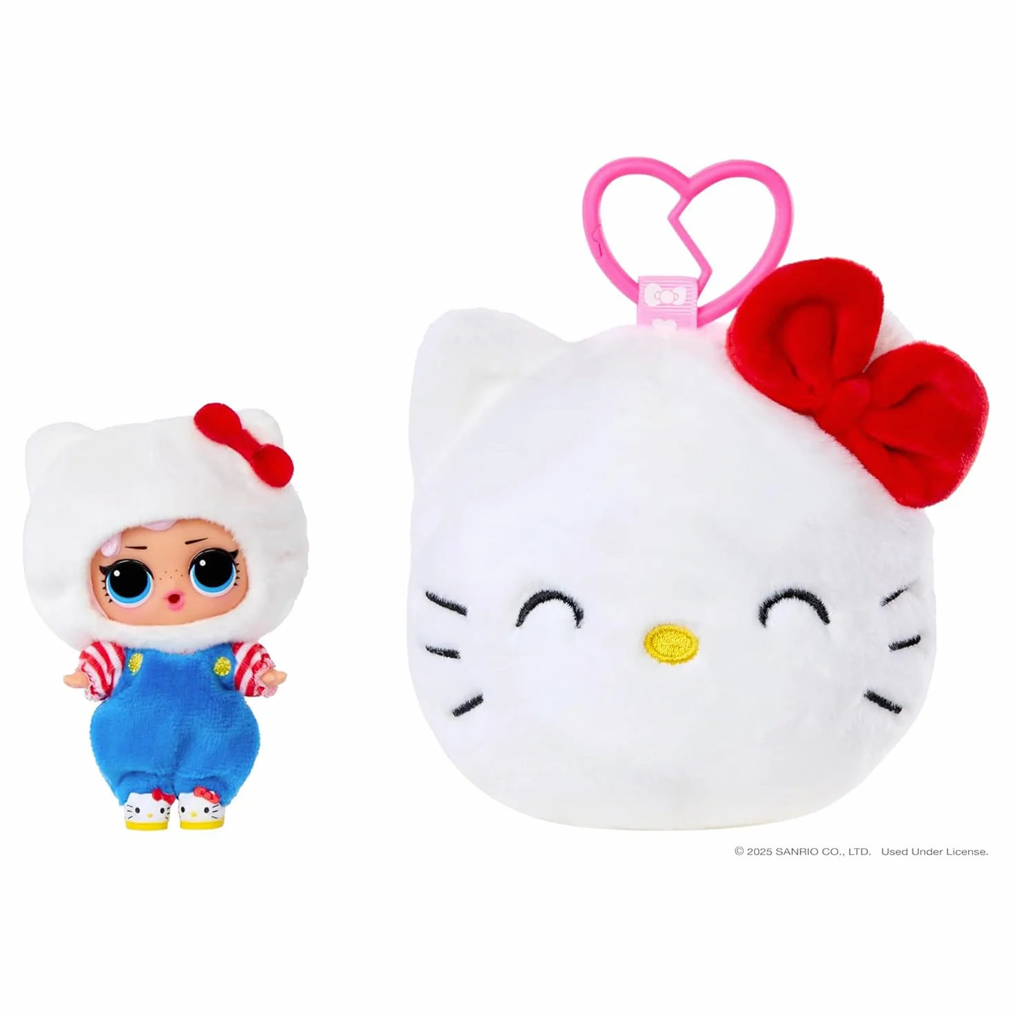 L.O.L. Surprise! Loves Hello Kitty Reversible Plush Surprise - Dwustronna Pluszowa Niespodzianka z Bohaterami Sanrio, Dopasowaną Laleczką L.O.L., 5 Niespodziankami, Dla Dzieci od 4 Lat
