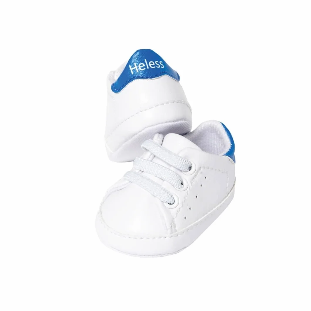 Heless 145 - Sneakersy dla lalek, białe, rozmiar 38 - 45 cm, modne obuwie do noszenia na co dzień dla lalek