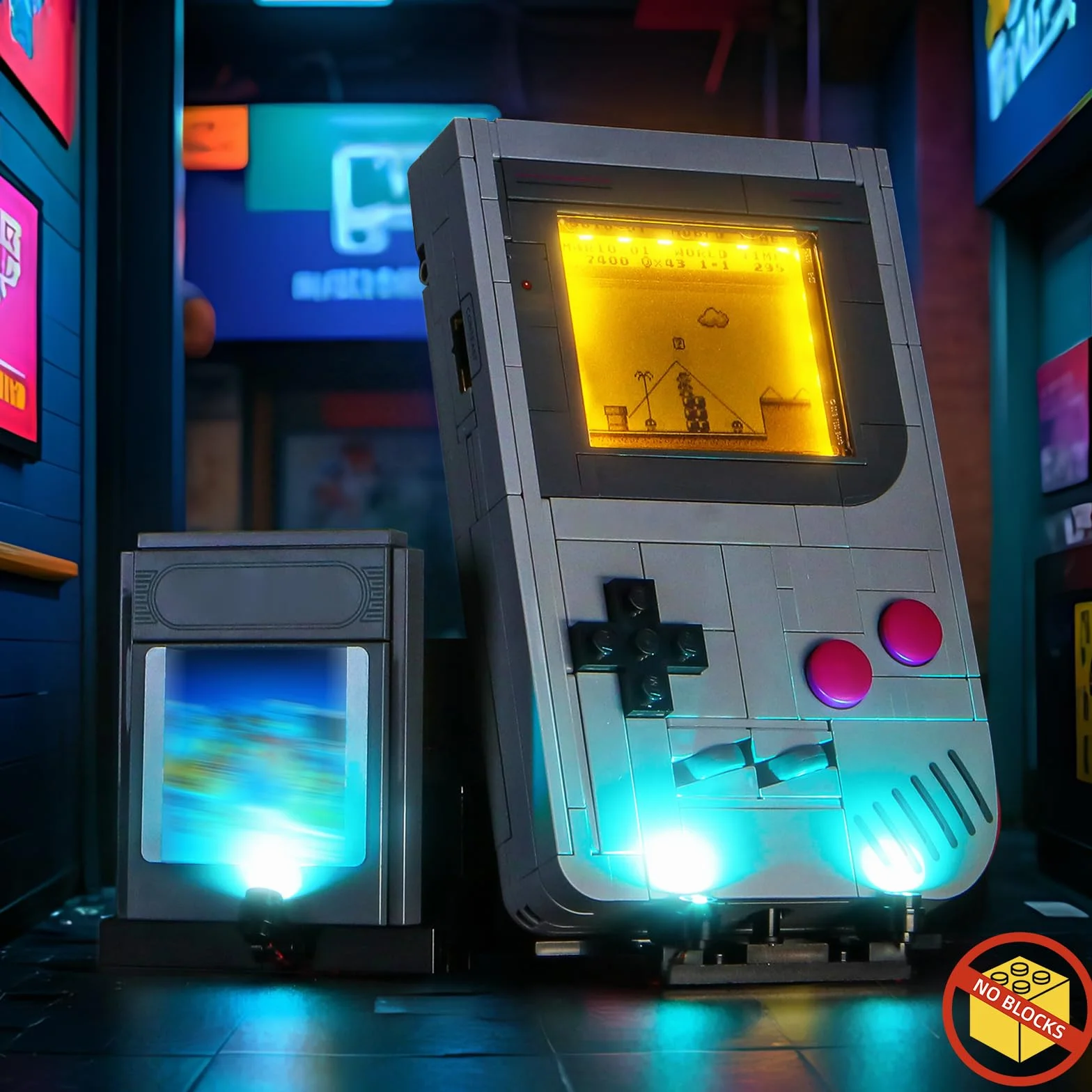 Zestaw świateł LED kompatybilny z Lego 72046 Game Boy (nie jest to model), zestaw oświetlenia dekoracyjnego, kompatybilny z klockami Lego Game Boy