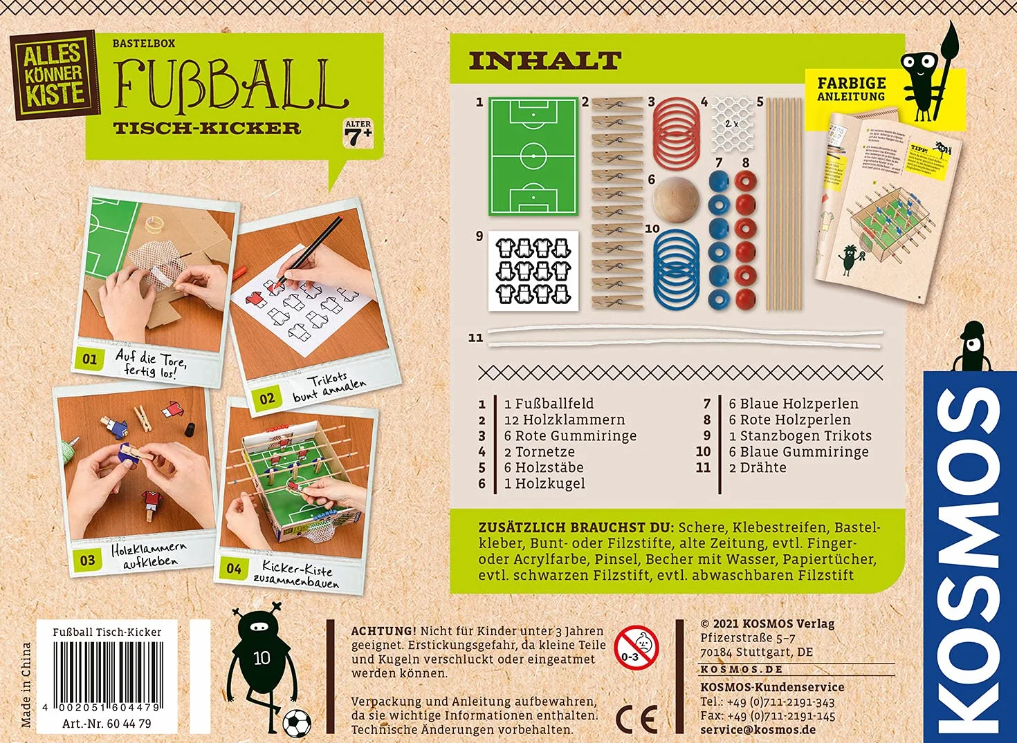 Fußball Tisch-Kicker: Bastel-Set