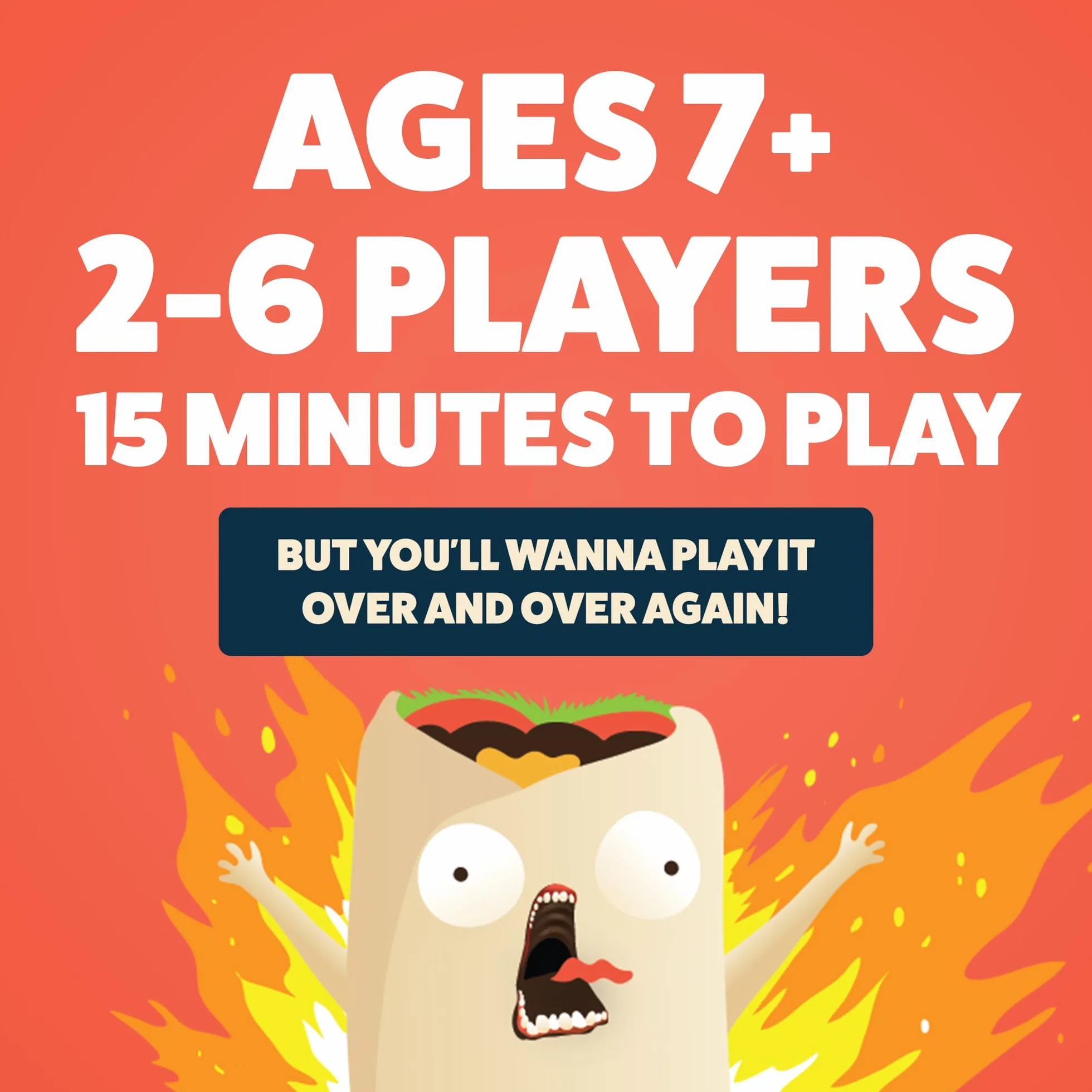 Exploding Kittens „Latające Burrito” od twórców – Gry karciane dla dorosłych, młodzieży i dzieciaków – Gry dla całej rodziny – Karciana gra w zbijaka - 120 kart